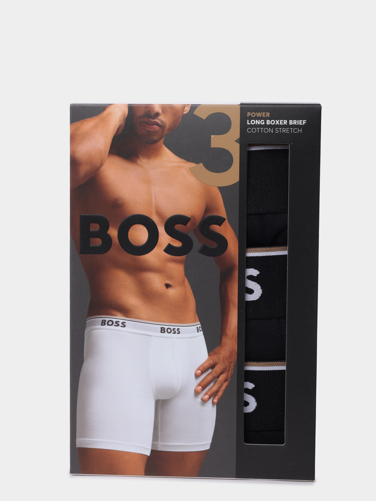 Трусы комплект Boss 50538142 001 черные мужские из хлопка — купить в интернет-магазине Verdistore