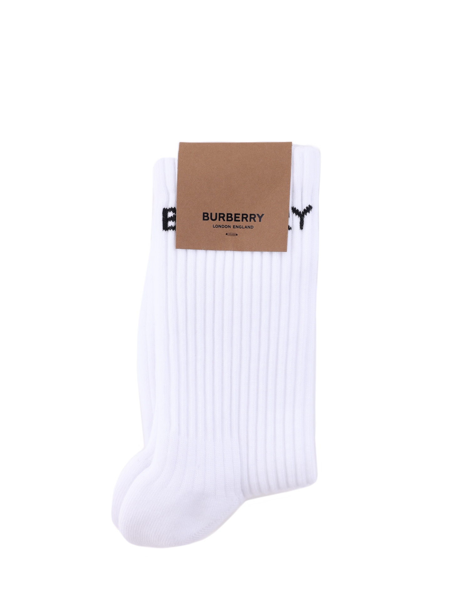 Носки Burberry 8047241 A1464 белые хлопковые — купить в интернет-магазине Verdistore