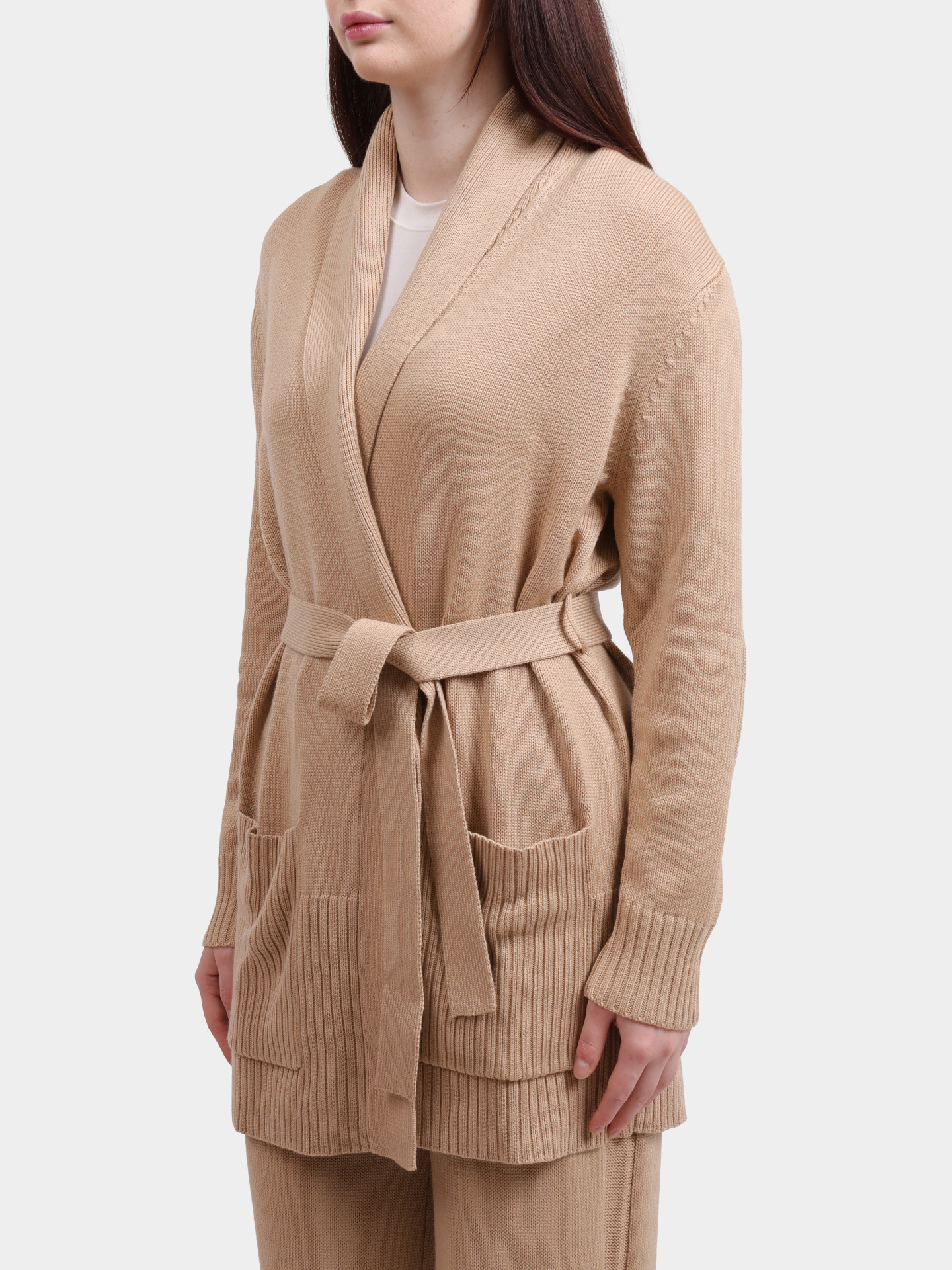 Кардиган Armani Exchange XW000766 AF13774 U1051 бежевый женский — купить в интернет-магазине Verdistore