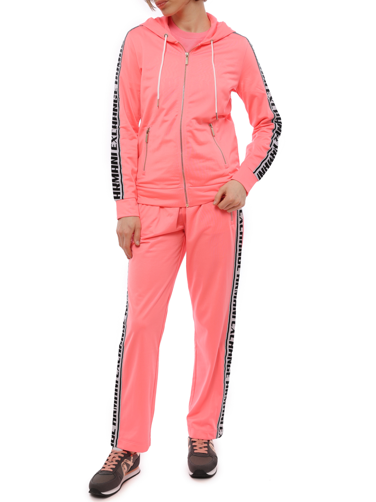 Мастерка Armani Exchange 3HYM84 YJ52Z 1475 розовая женская с контрастными панелями — купить в интернет-магазине Verdistore