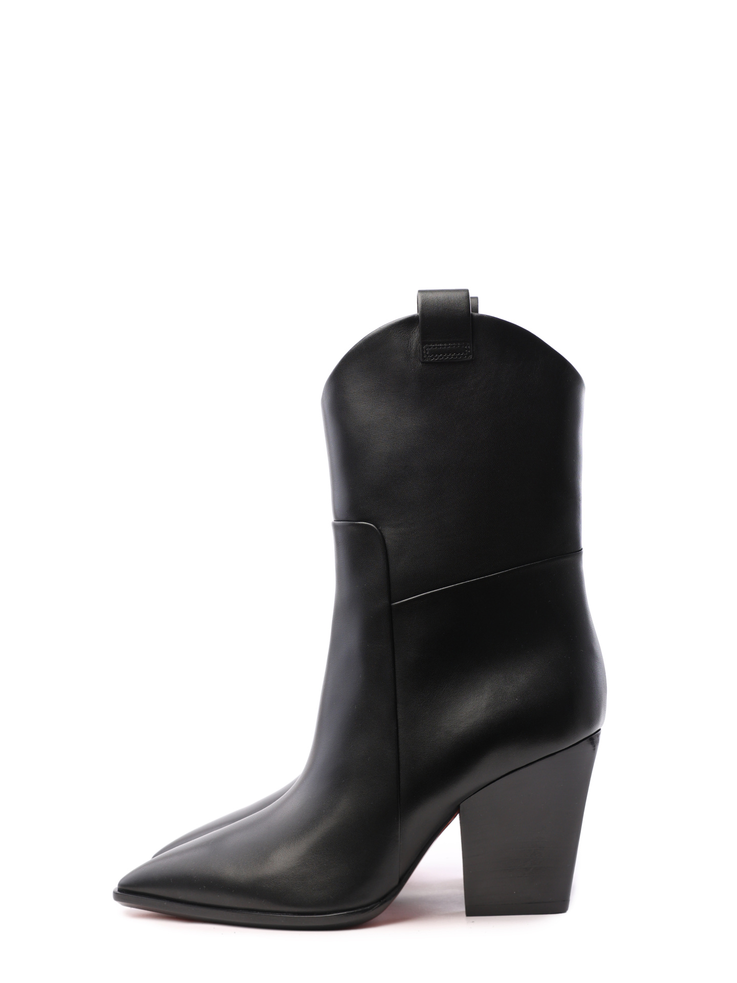 Казаки Santoni WTOP59604HI3BLGAN01 черыные женские из натуральной кожи — купить в интернет-магазине Verdistore