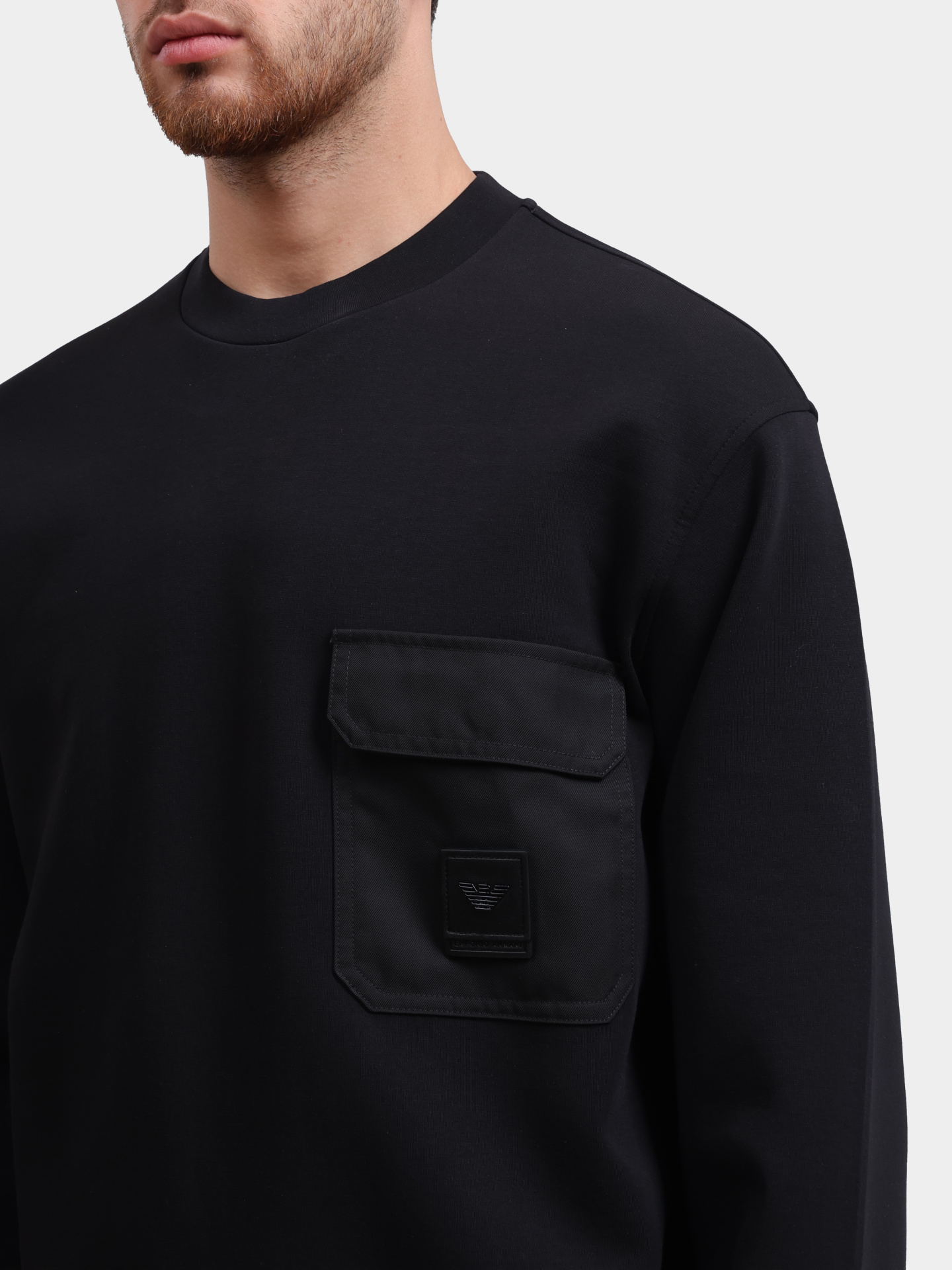 Свитшот Emporio Armani EM002925 AF10013 UC001 черный мужской — купить в интернет-магазине Verdistore