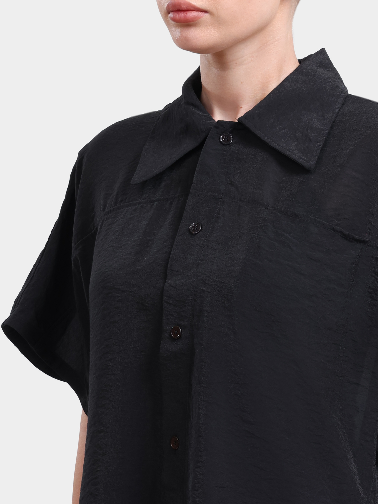 Рубашка Y-3 KG0256 BLACK асимметричная женская — купить в интернет-магазине Verdistore