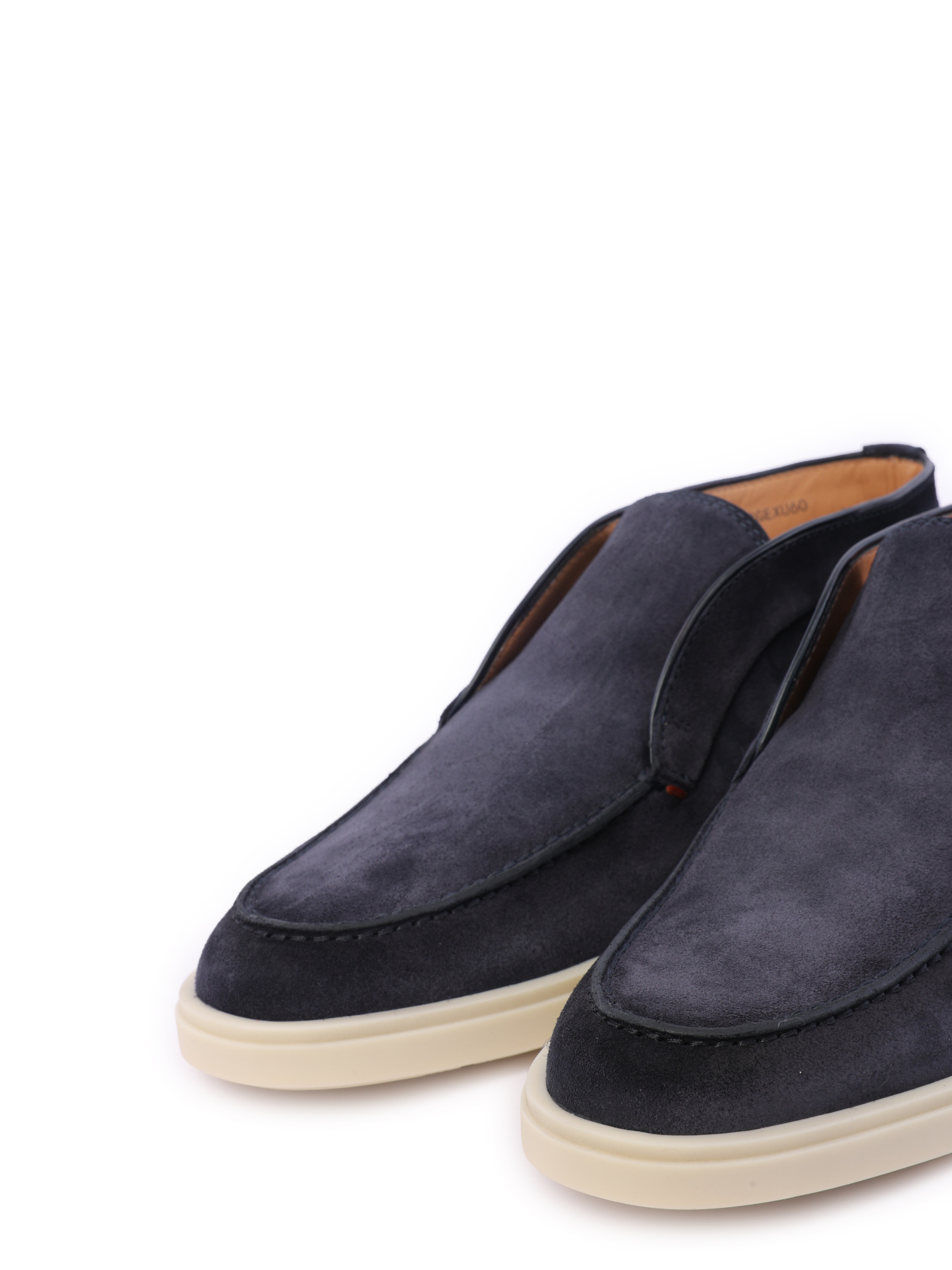 Полуботинки темно-синие замшевые на светлой подошве — купить в интернет-магазине Verdistore