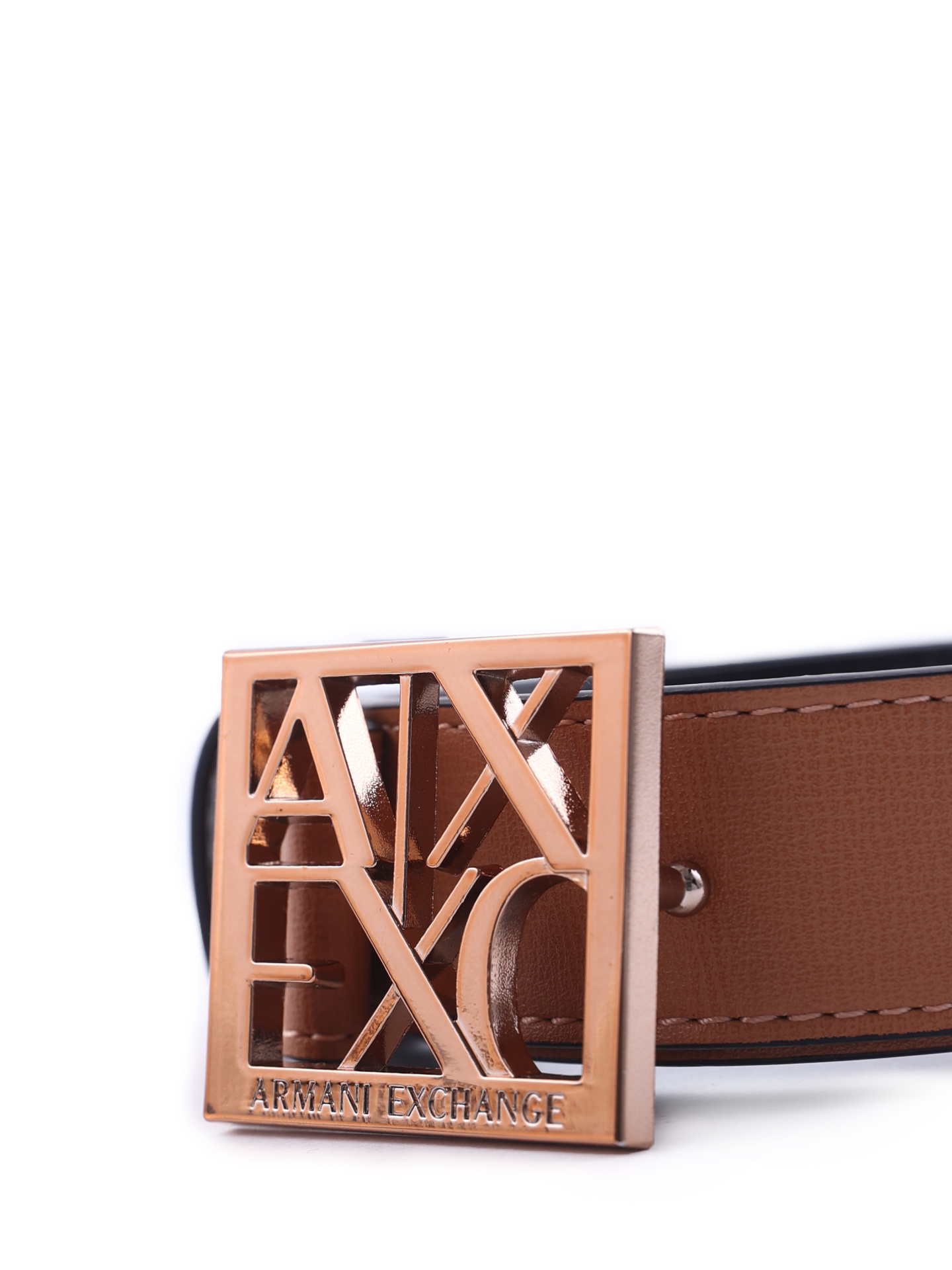 Ремень Armani Exchange 941130 0A874 09250 коричневый женский с логотипом — купить в интернет-магазине Verdistore