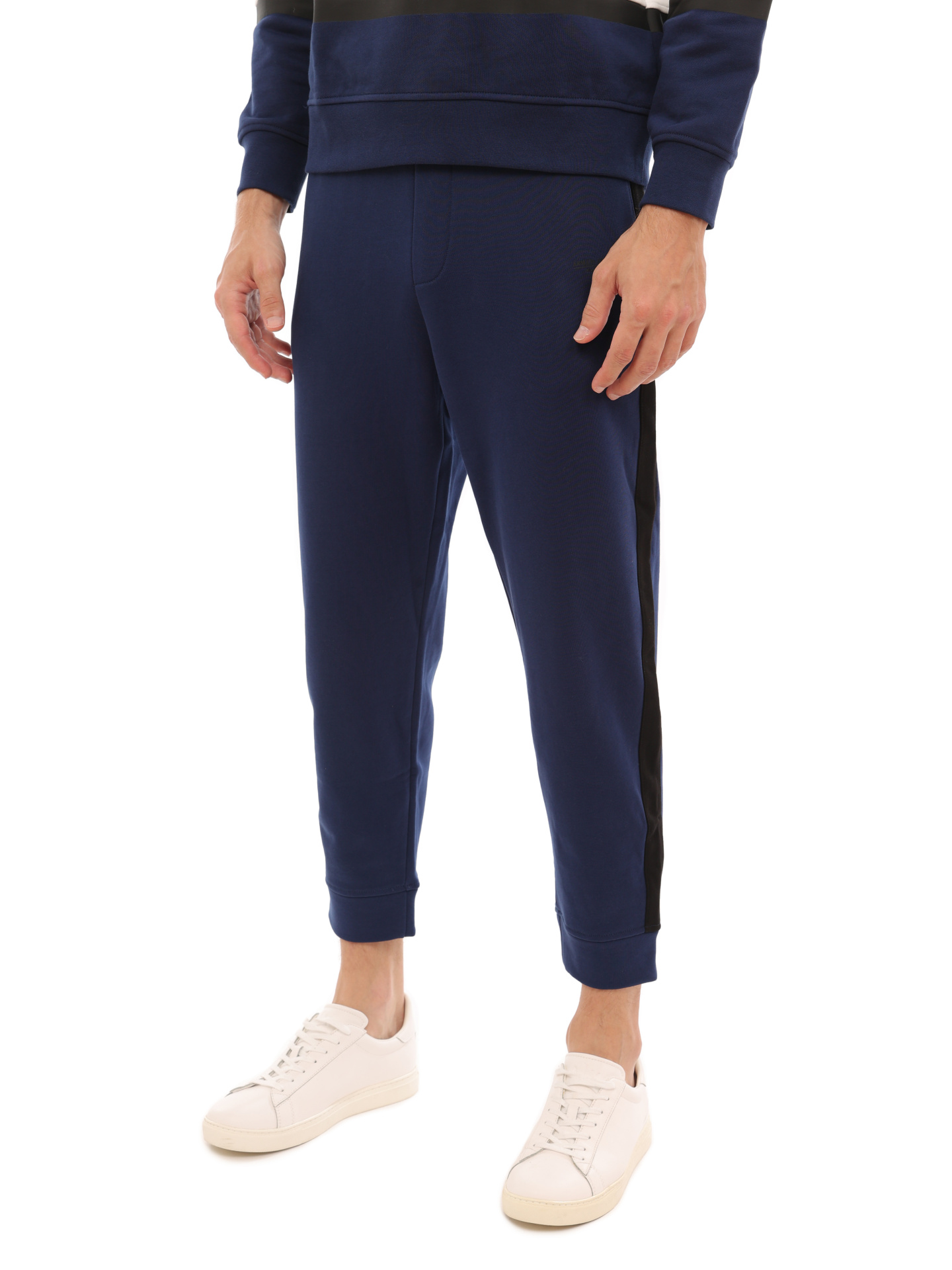 Брюки Armani Exchange 3LZPLA ZJ4XZ 85BM синие мужские с контрастной отделкой — купить в интернет-магазине Verdistore
