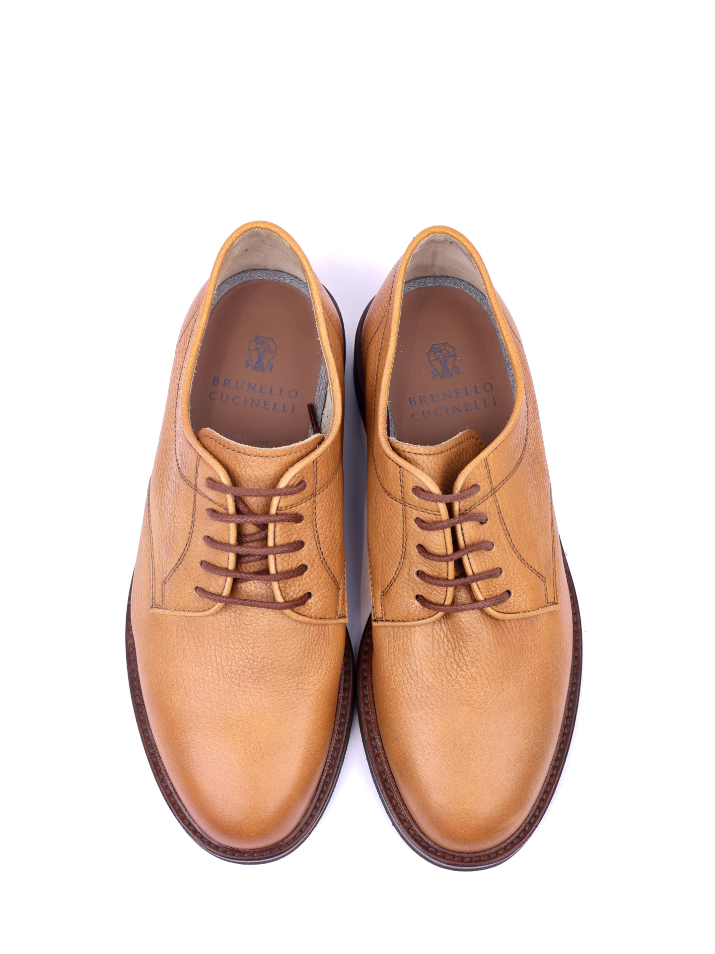 Дерби Brunello Cucinelli MZUBOXF938 кожаные мужские — купить в интернет-магазине Verdistore