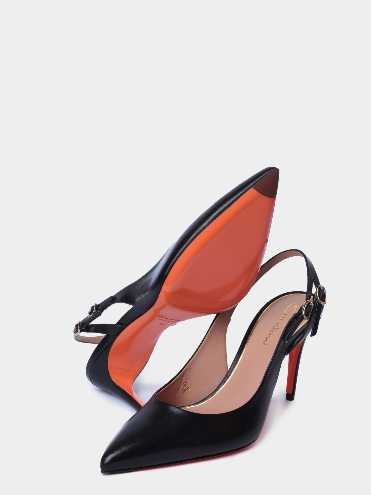 Туфли Santoni WDIG71269HI2NSZAN01 кожаные женские — купить в интернет-магазине Verdistore