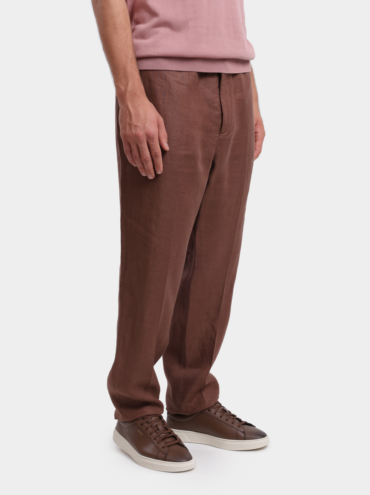 Брюки R54095N 02606 054 кирпичного цвета льняные — купить в интернет-магазине Verdistore