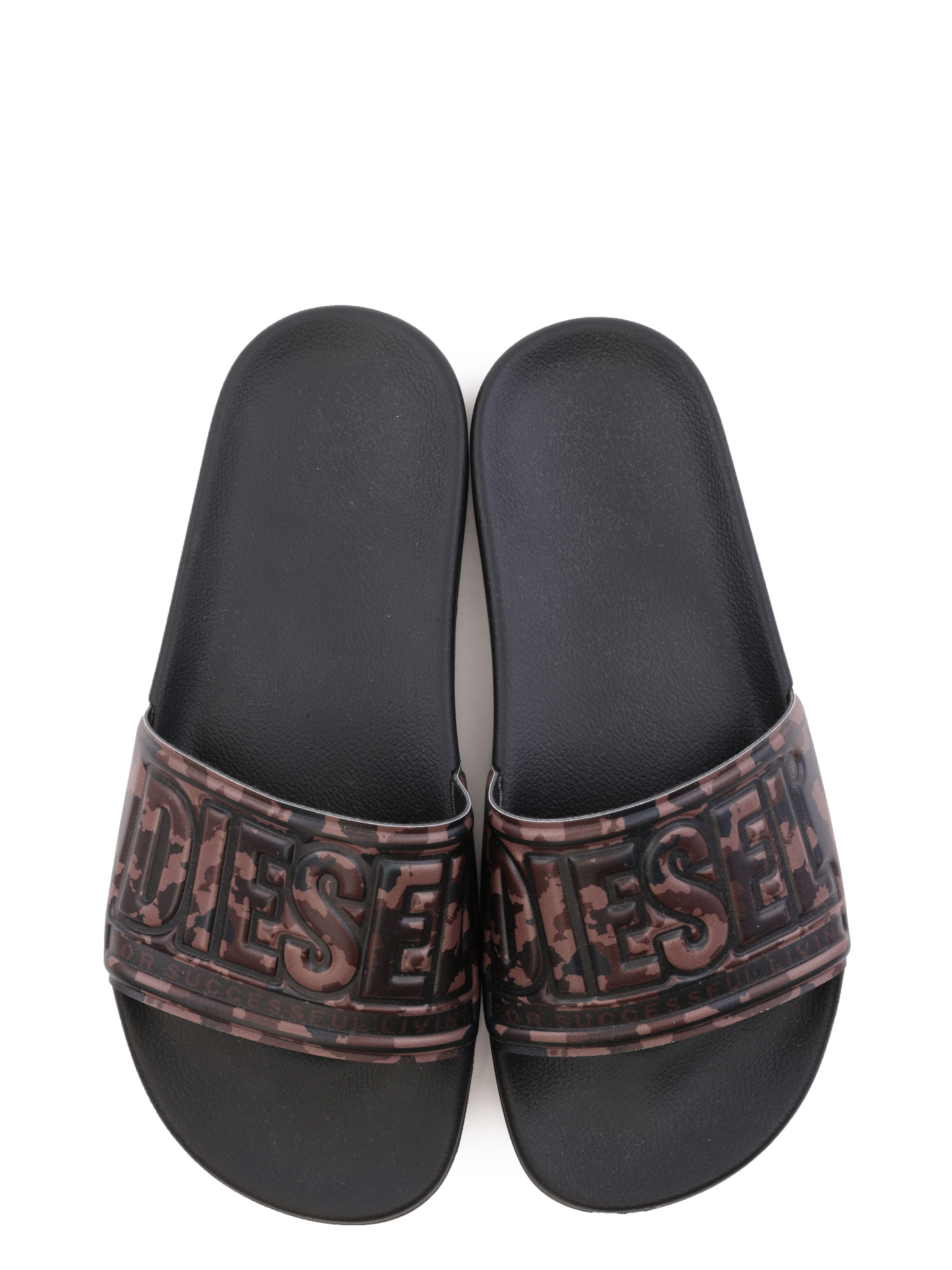 Шлепанцы Diesel Y03211P5605H9850 комбинированные женские с логотипом — купить в интернет-магазине Verdistore