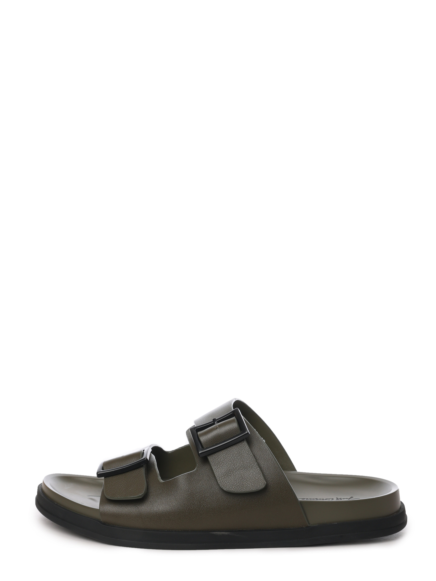 Тапочки хаки кожаные с ремнями для регулировки  — купить в интернет-магазине Verdistore