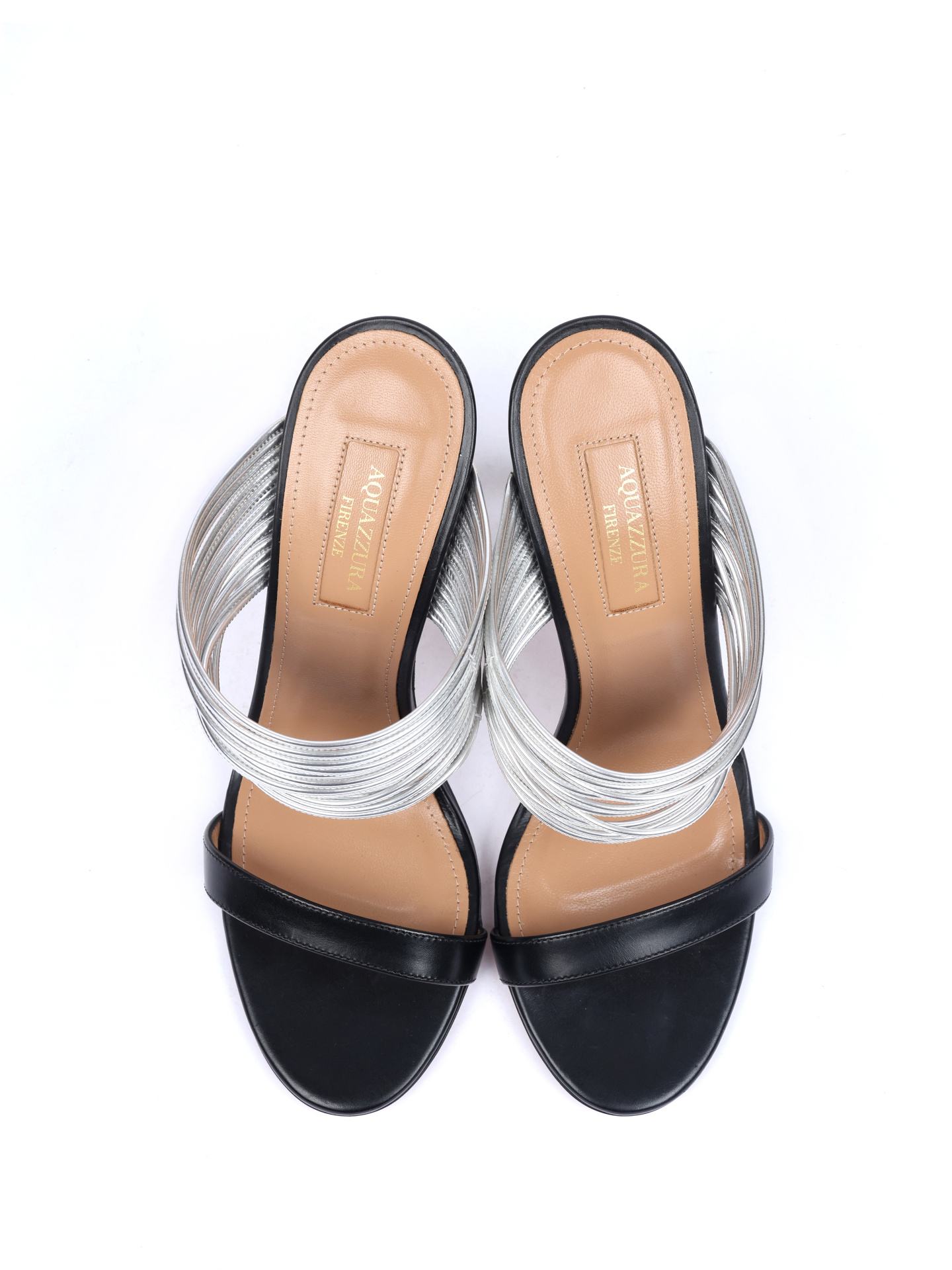 Босоножки Aquazzura RENHIGSO женские с серебристыми вставками — купить в интернет-магазине Verdistore