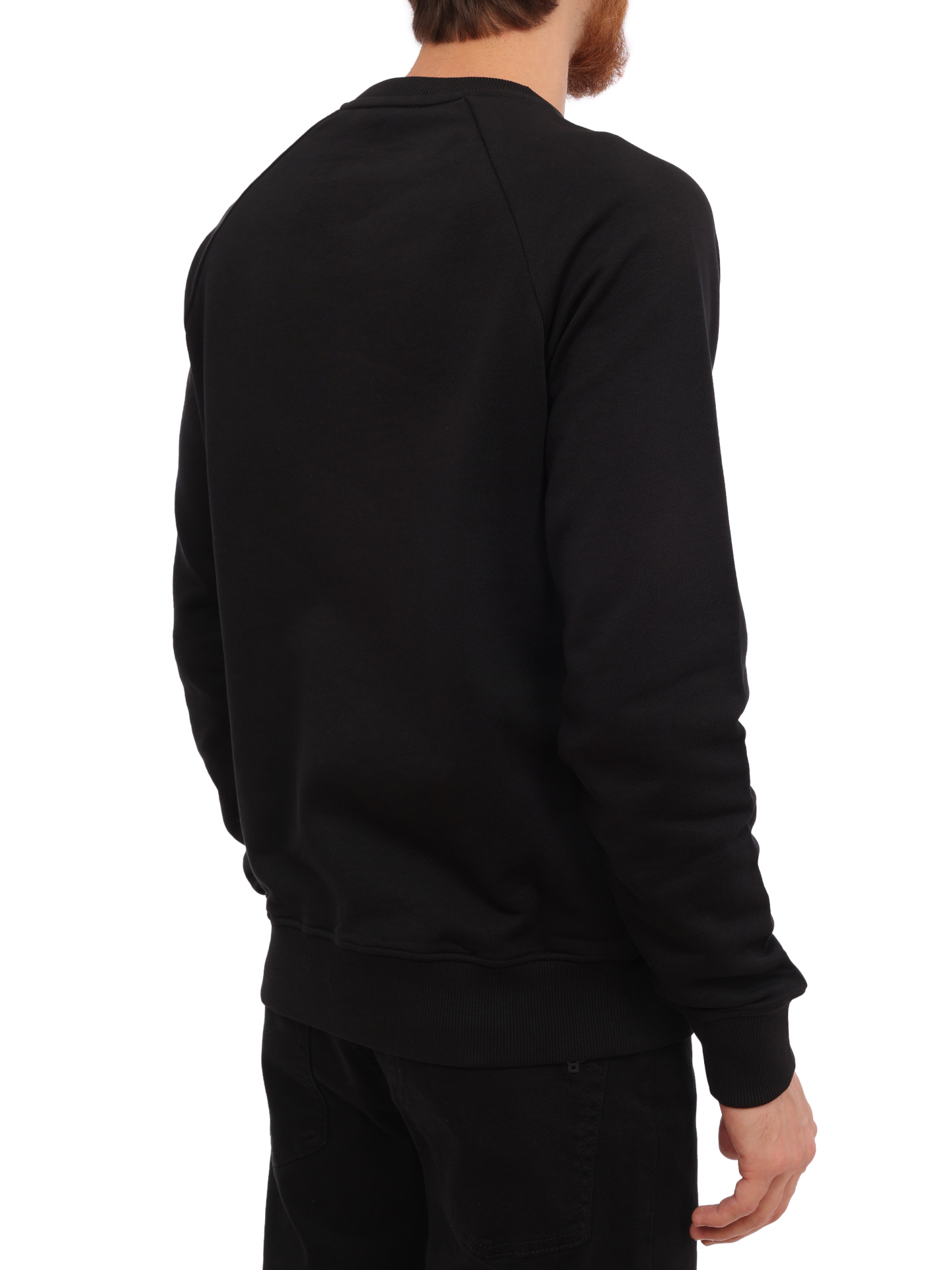 Свитшот Balmain BH1JQ005BB65 EAВ черный мужской с логотипом — купить в интернет-магазине Verdistore