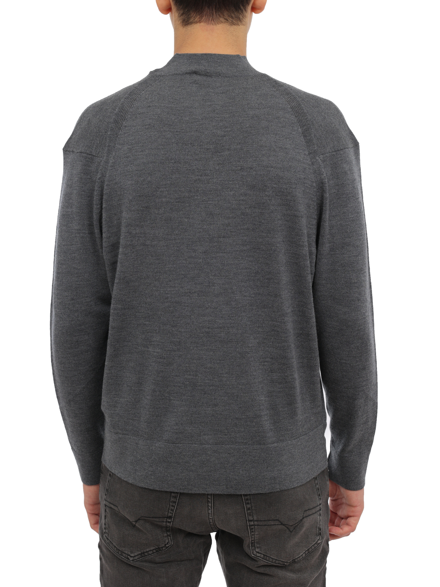 Свитер Calvin Klein Calvin Klein K10K111942 P4E темно-серый мужской из шерсти — купить в интернет-магазине Verdistore