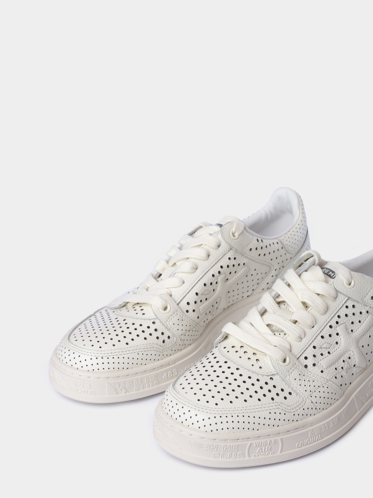 Кеды Premiata QUINN VAR 8252 кожаные мужские с перфорацией — купить в интернет-магазине Verdistore