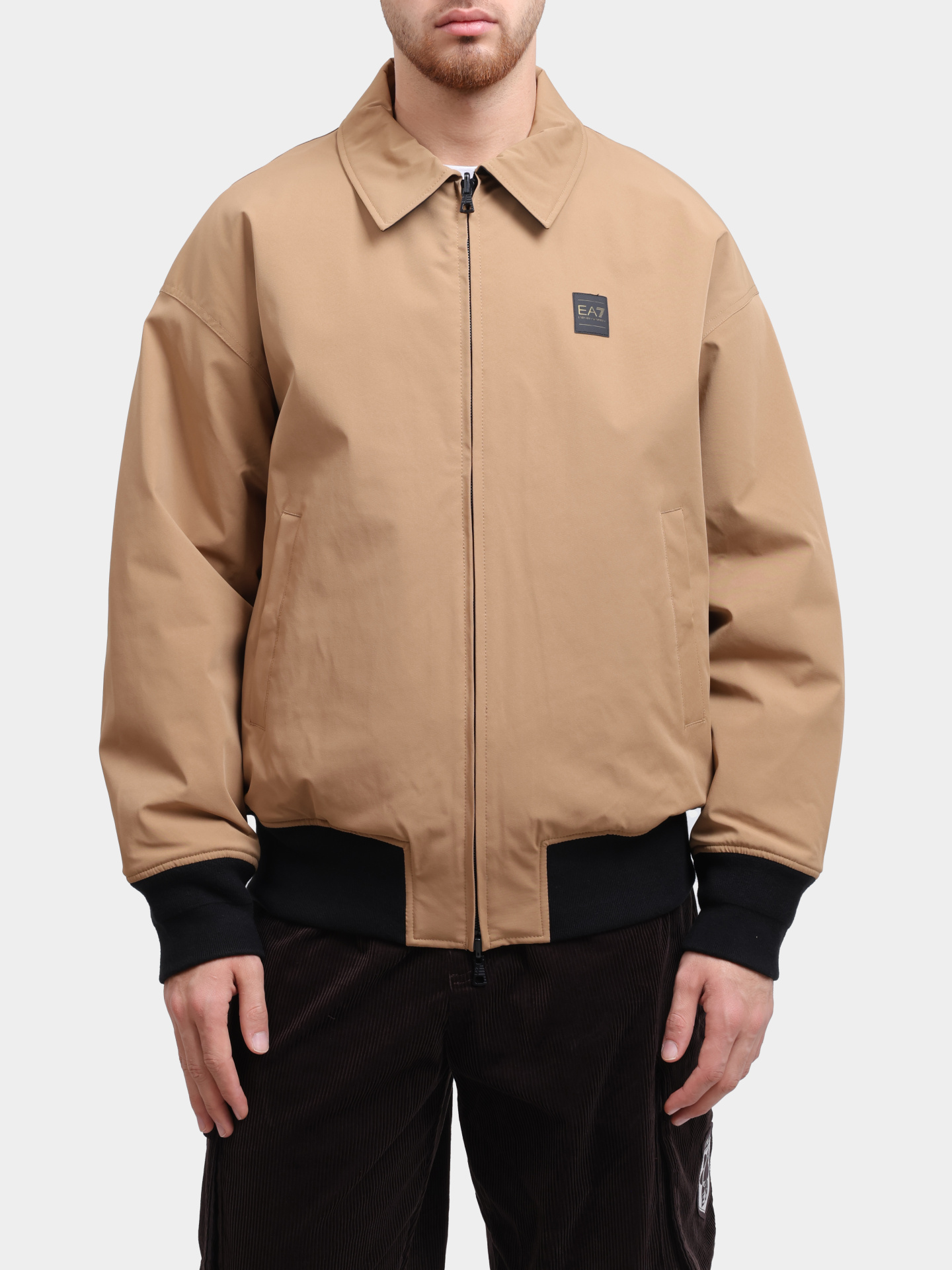 Бомбер EA7 7M000624 AF13889 U6171 бежевый мужской — купить в интернет-магазине Verdistore