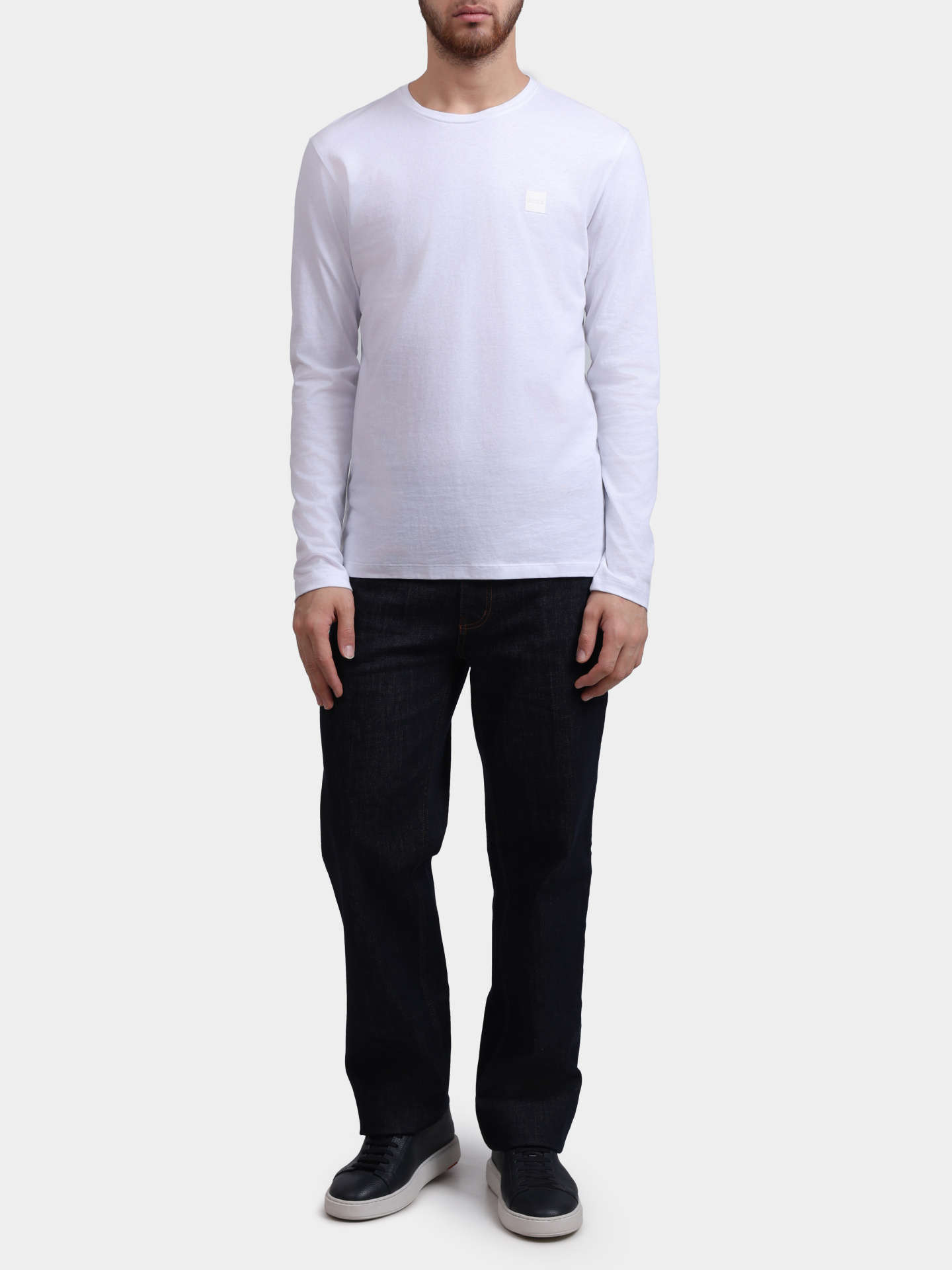 Лонгслив Boss 50512111 100 хлопковый мужской — купить в интернет-магазине Verdistore