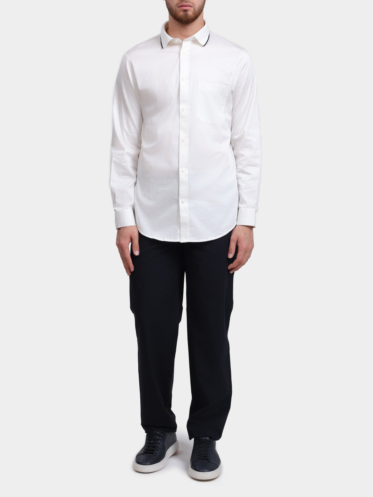 Рубашка Armani Exchange XM001819 AF10192 U0009 белая мужская — купить в интернет-магазине Verdistore