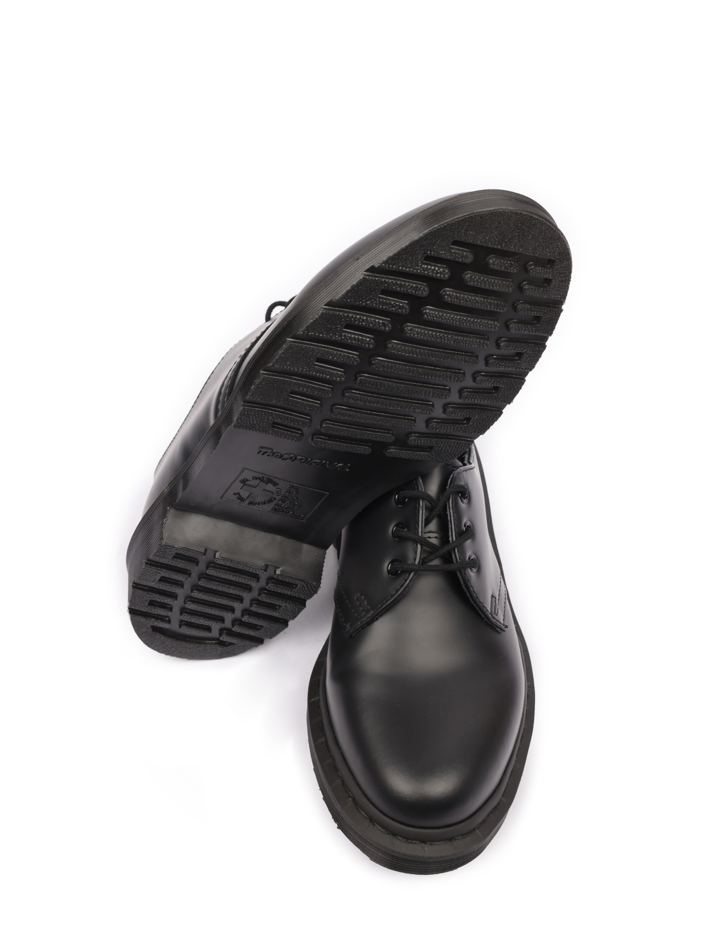 Полуботинки черные кожаные гладкие на шнуровке — купить в интернет-магазине Verdistore