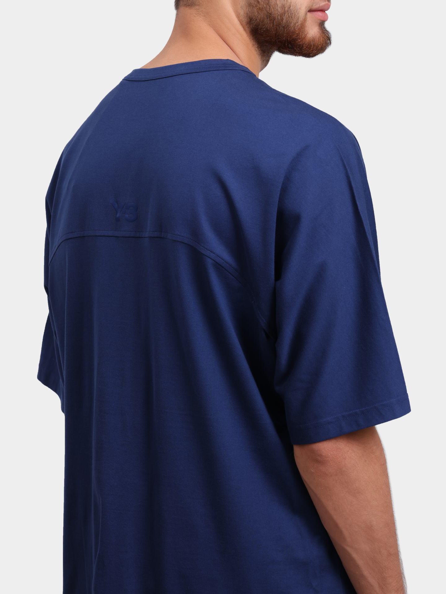 Футболка Y-3 JM7846 синяя мужская из хлопка — купить в интернет-магазине Verdistore