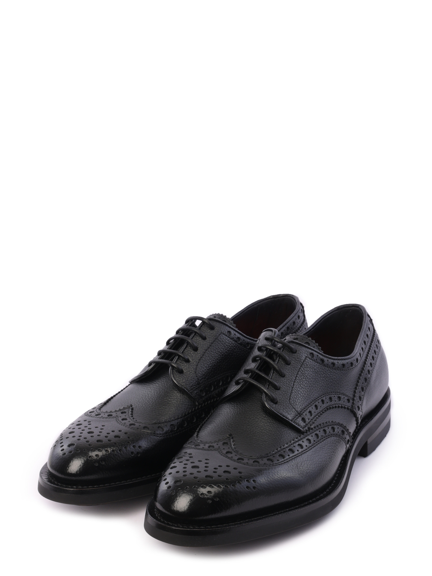 Дерби из черной фактурной кожи на высоком каблуке — купить в интернет-магазине Verdistore