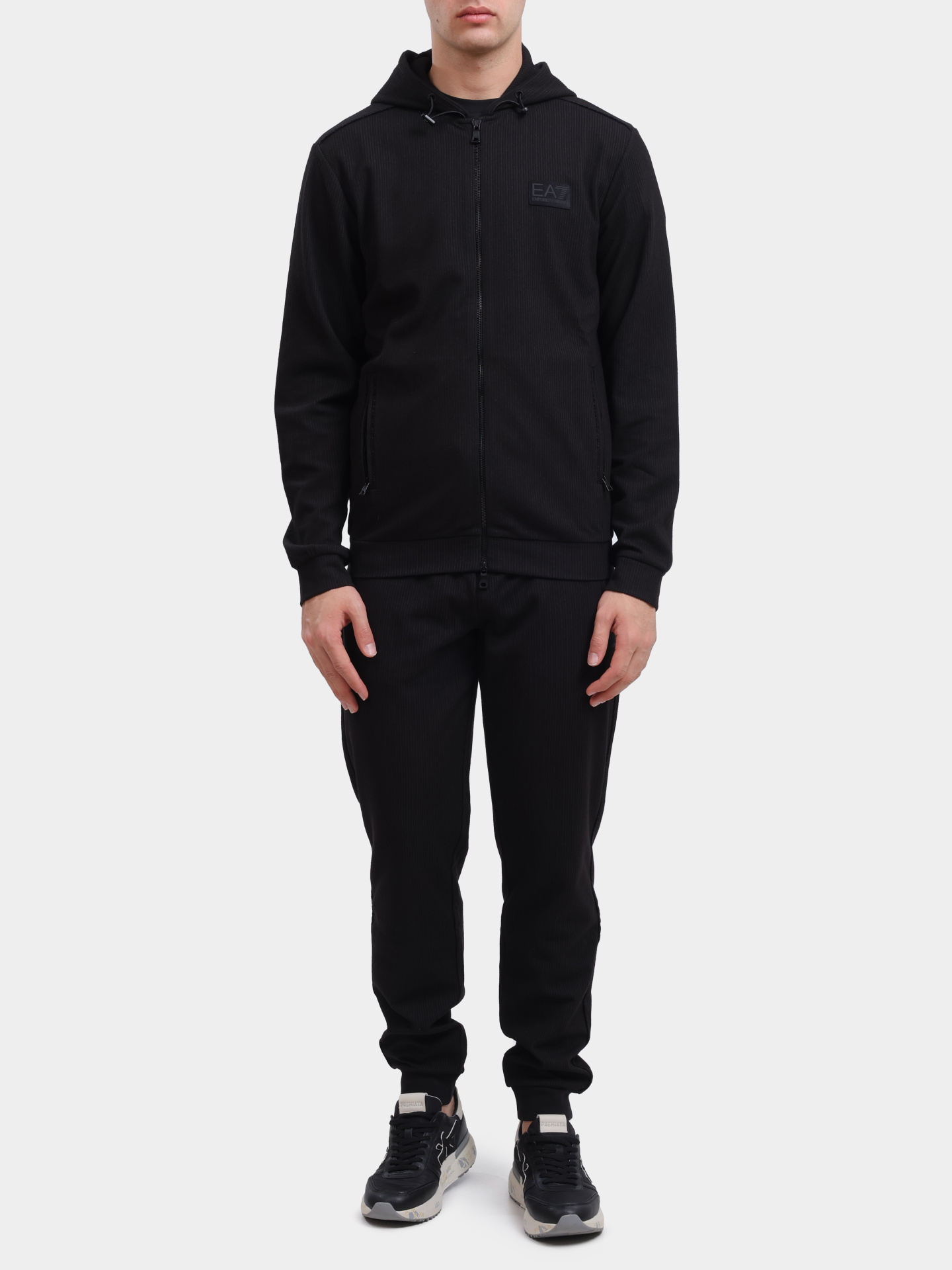 Мастерка EA7 7M001119 AF17982 UC001 черная мужская — купить в интернет-магазине Verdistore