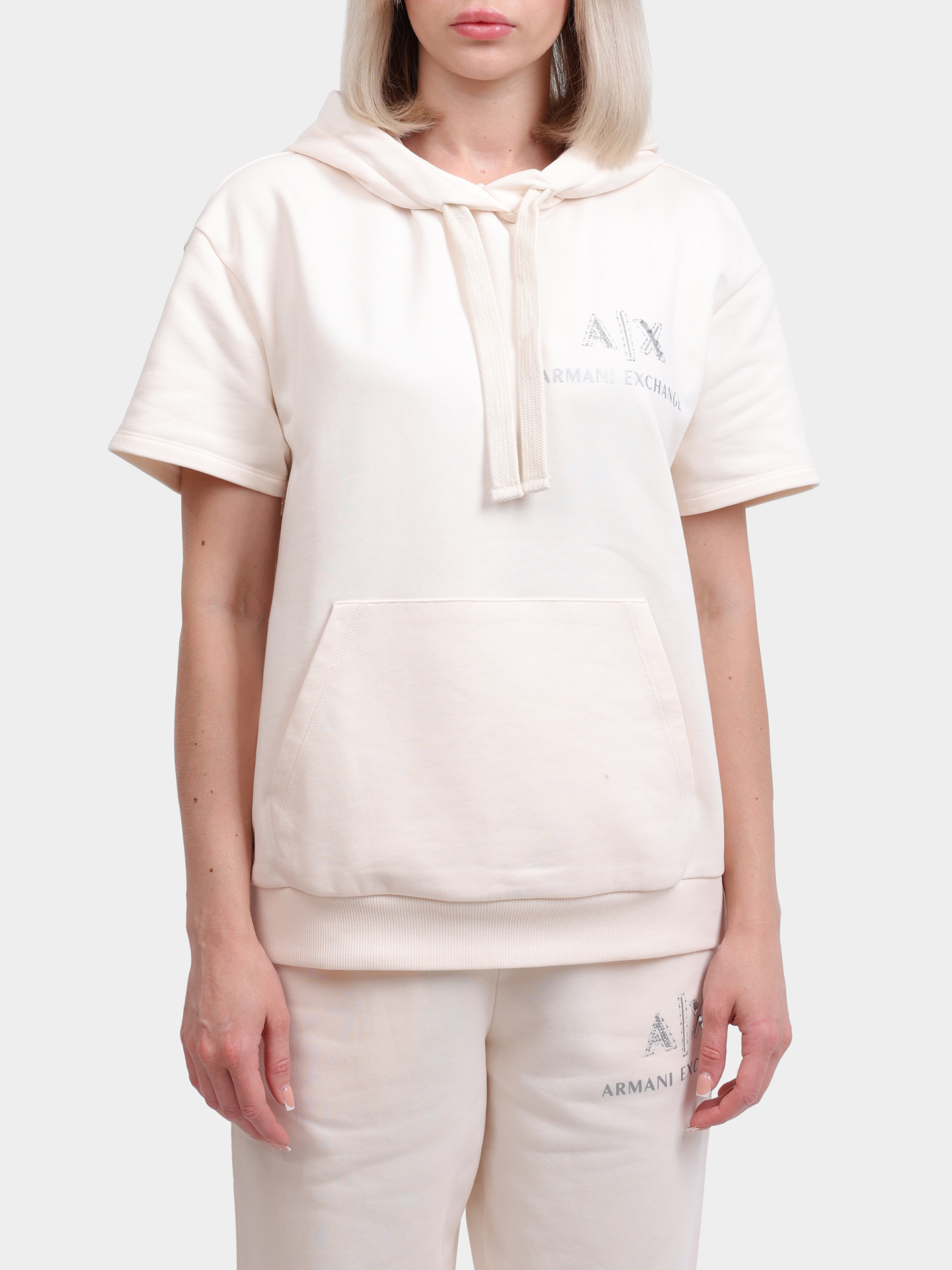 Худи Armani Exchange XW000161 AF11851 U1003 хлопковое женское — купить в интернет-магазине Verdistore