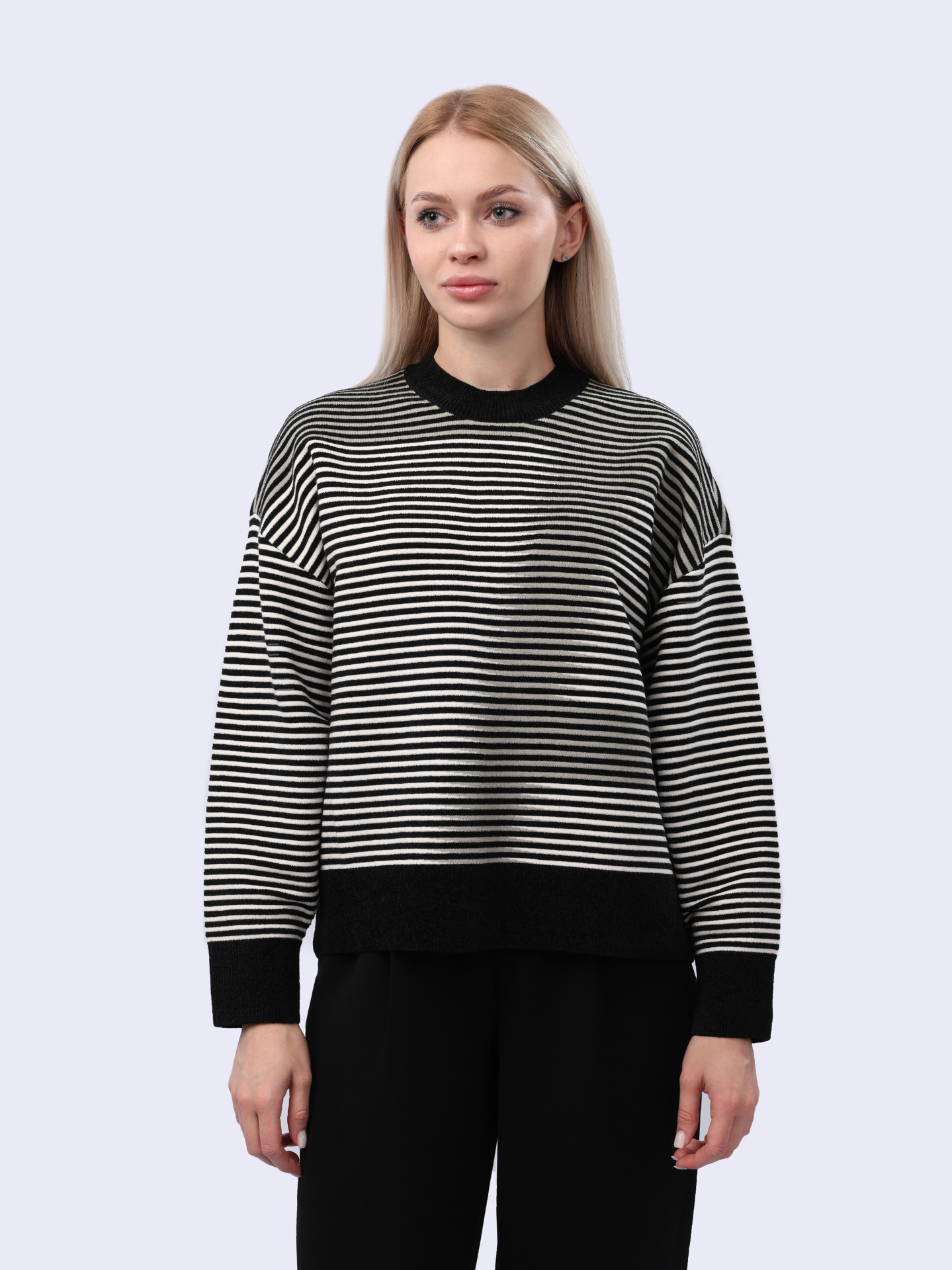 Свитшот Armani Exchange 6DYM1N YM1TZ 21DC полосатый женский — купить в интернет-магазине Verdistore