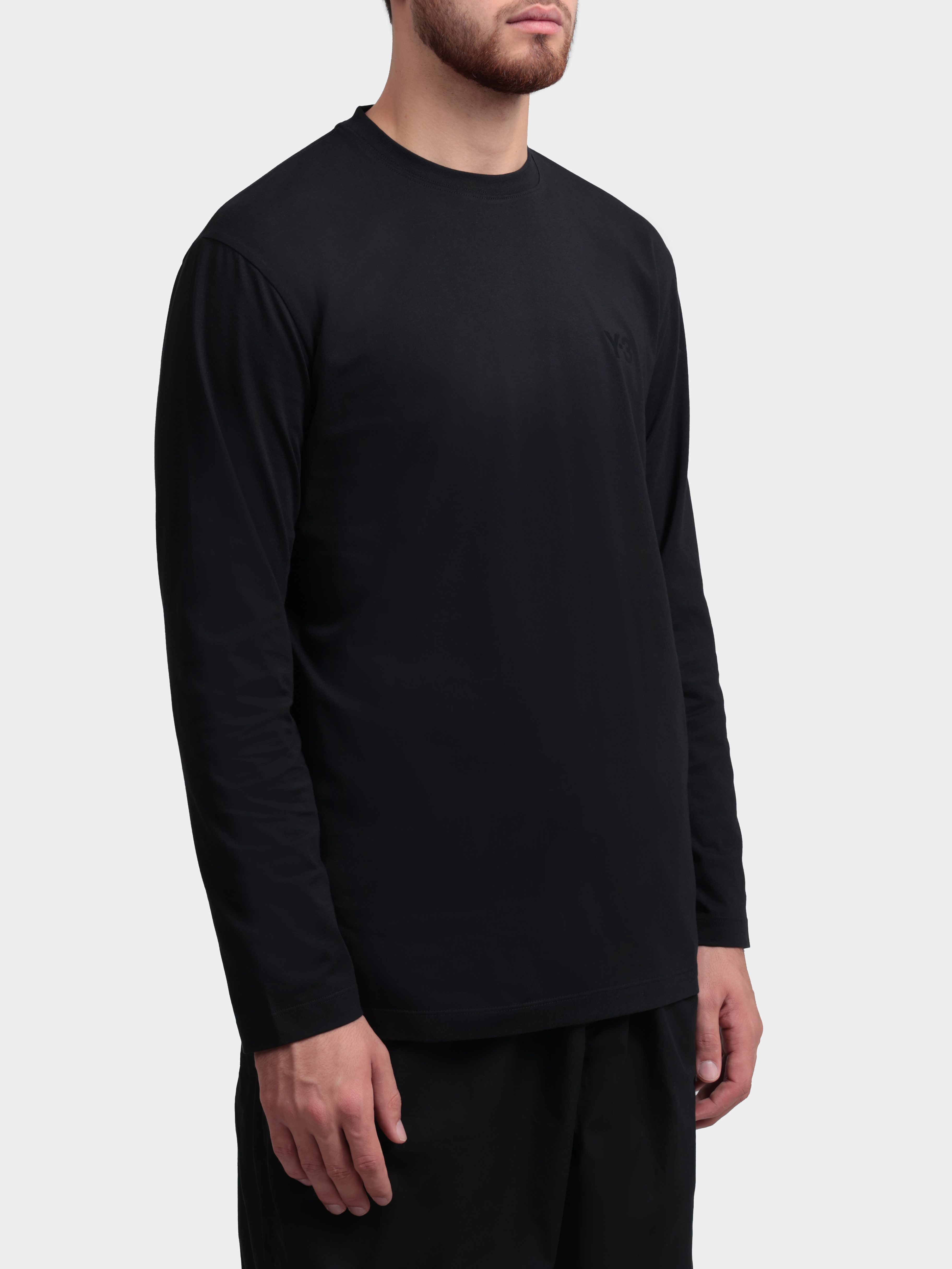 Лонгслив Y3 KQ9778 BLACK черный мужской с длинным рукавом — купить в интернет-магазине Verdistore