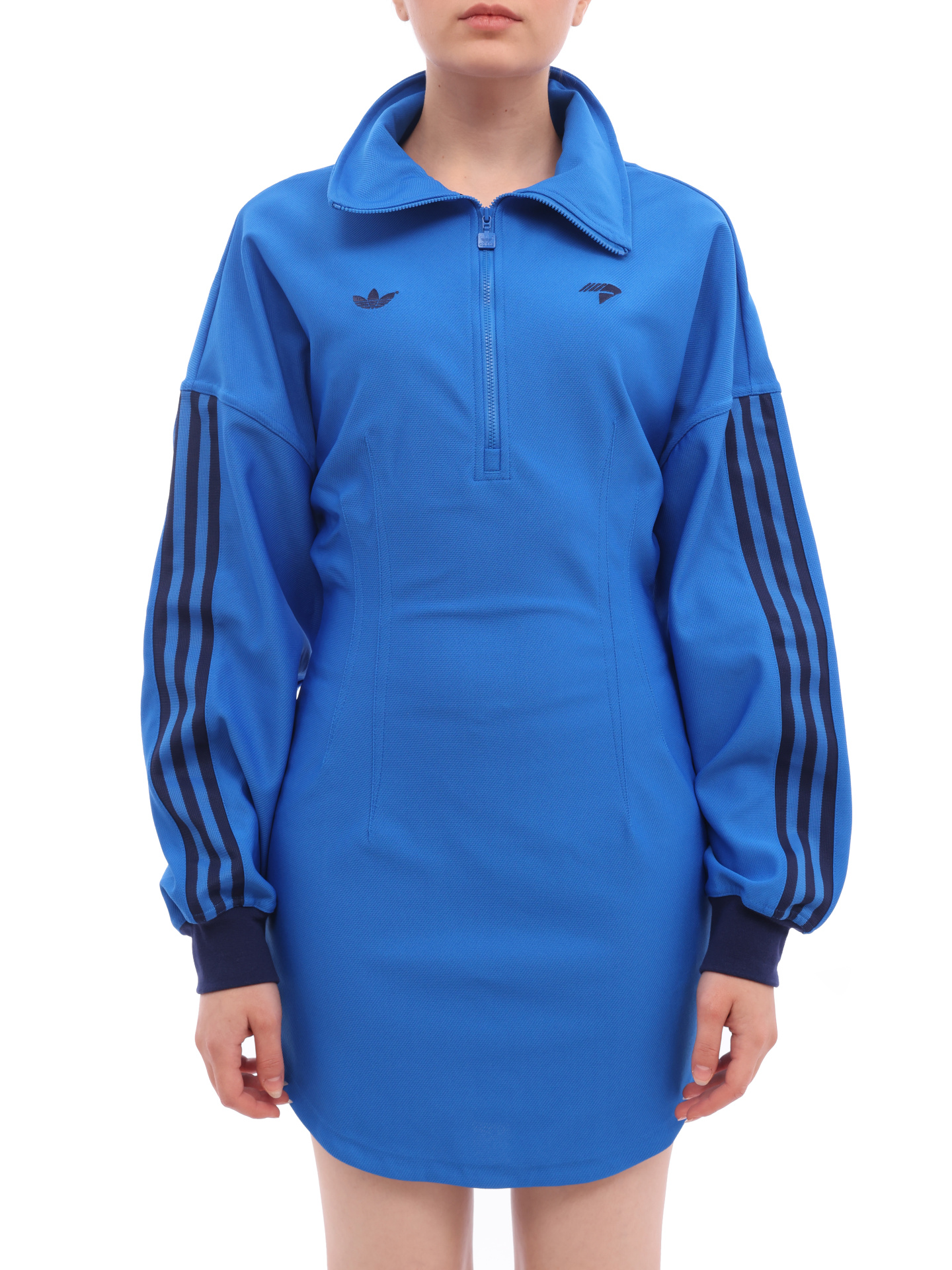 Платье Adidas H20388 женское синее с полосками — купить в интернет-магазине Verdistore