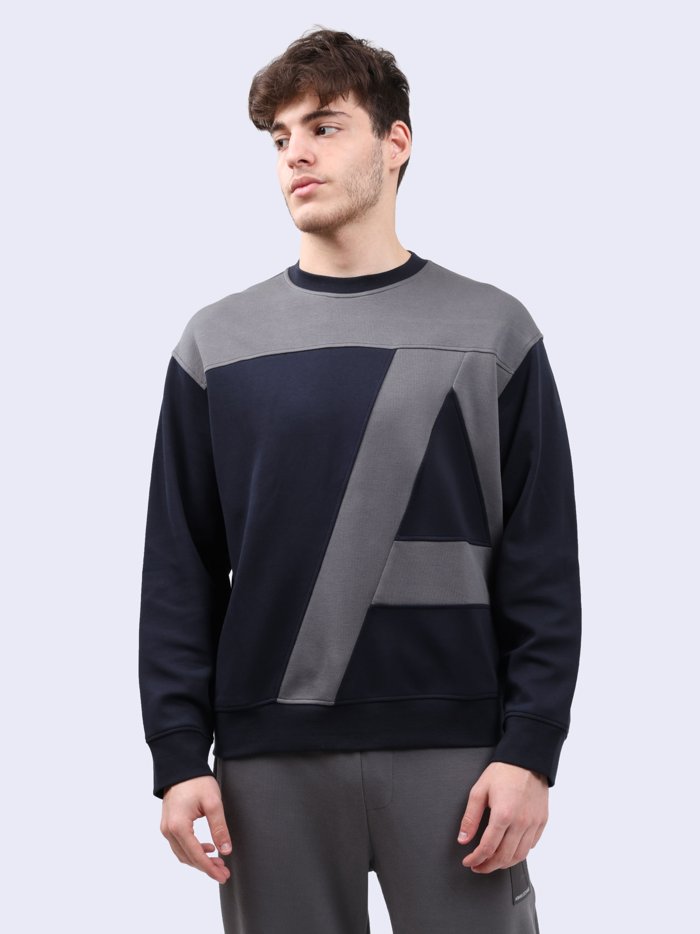 Свитшот Armani Exchange 6DZMJA ZJNKZ 1510 комбинированный мужской — купить в интернет-магазине Verdistore