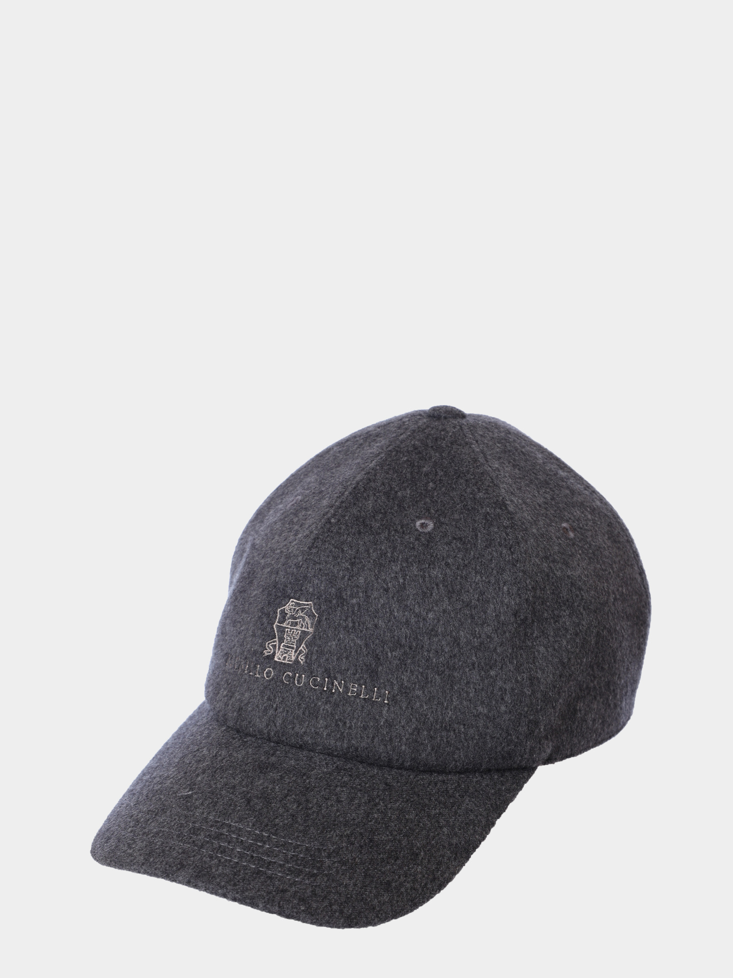 Бейсболка Brunello Cucinelli M038P9850 CGQ69 серая мужская из шерсти — купить в интернет-магазине Verdistore