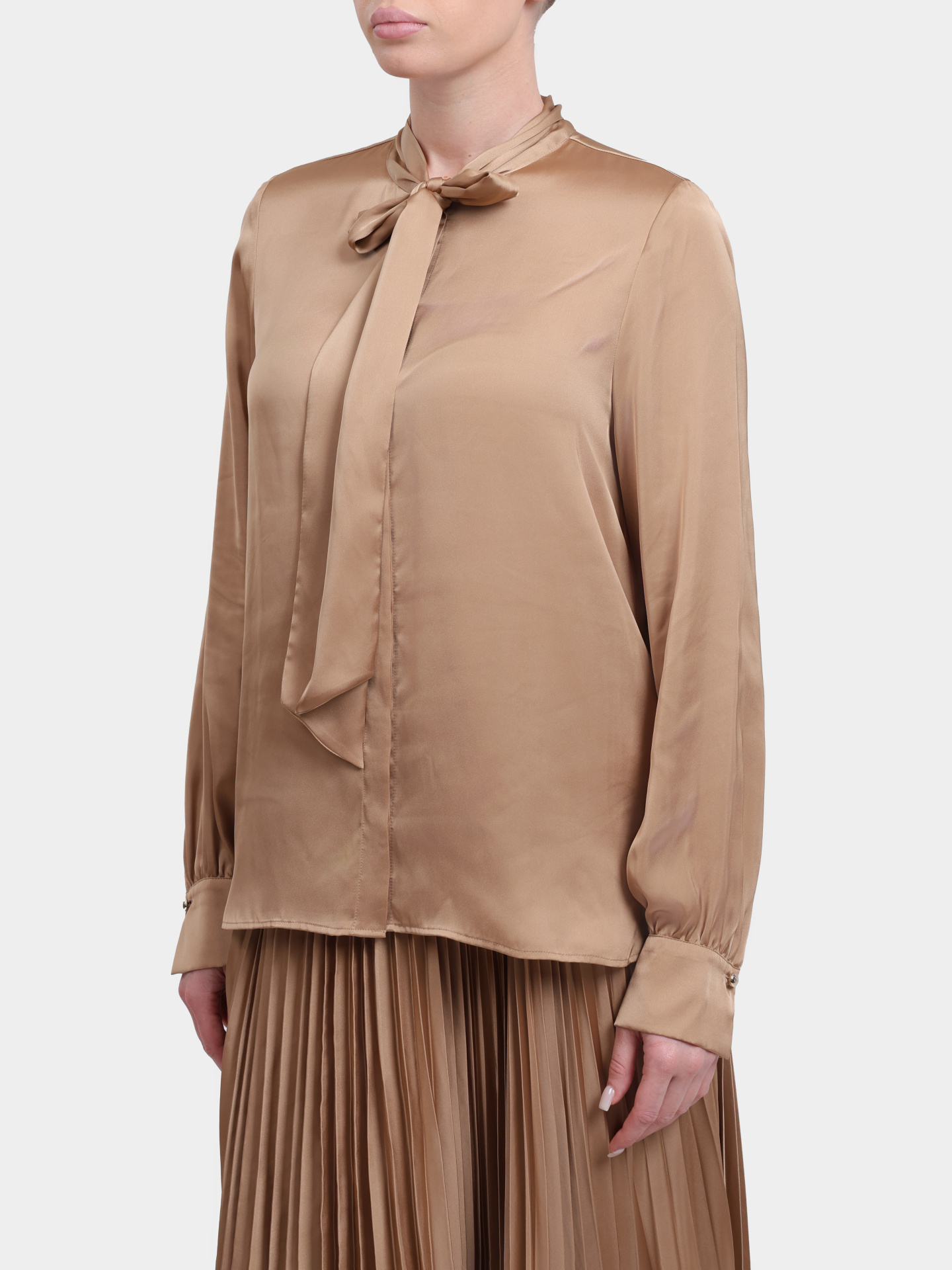 Блузка 58 254B58Bow 10019211 268 бежевая женская  — купить в интернет-магазине Verdistore