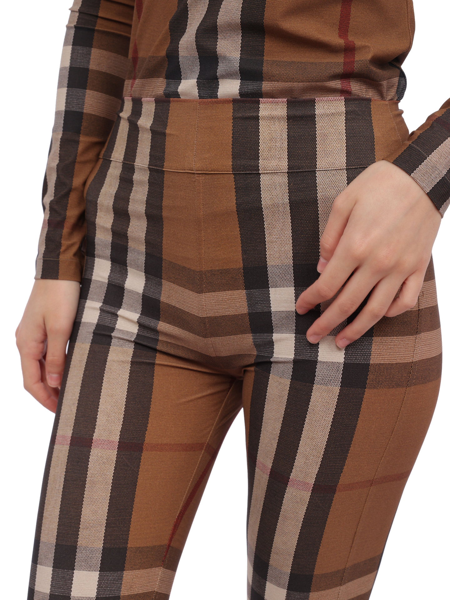 Леггинсы Burberry 8060866 A8894 коричневые женские — купить в интернет-магазине Verdistore