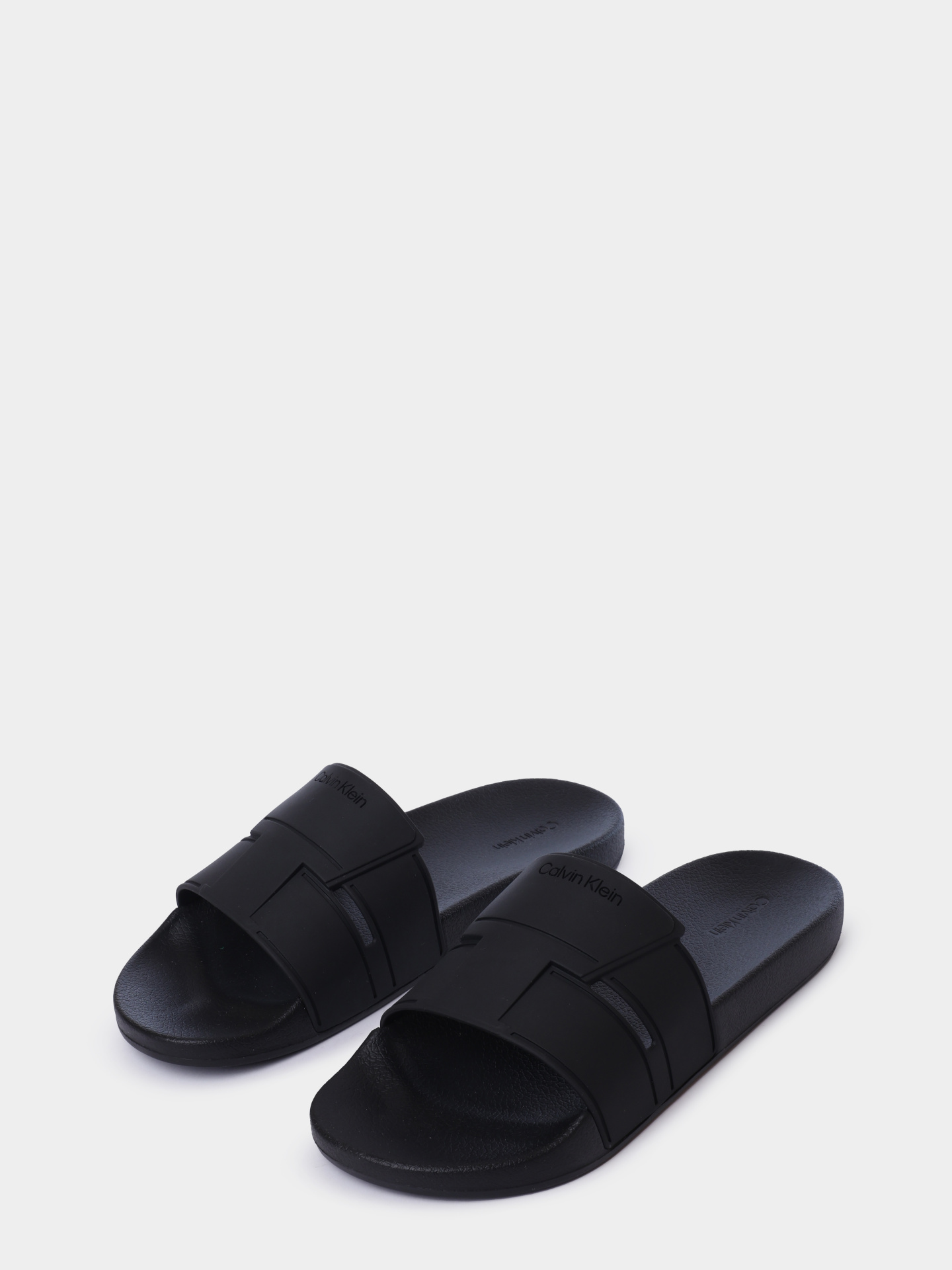 Шлепанцы Calvin Klein HM0HM01752 BEH черные мужские — купить в интернет-магазине Verdistore