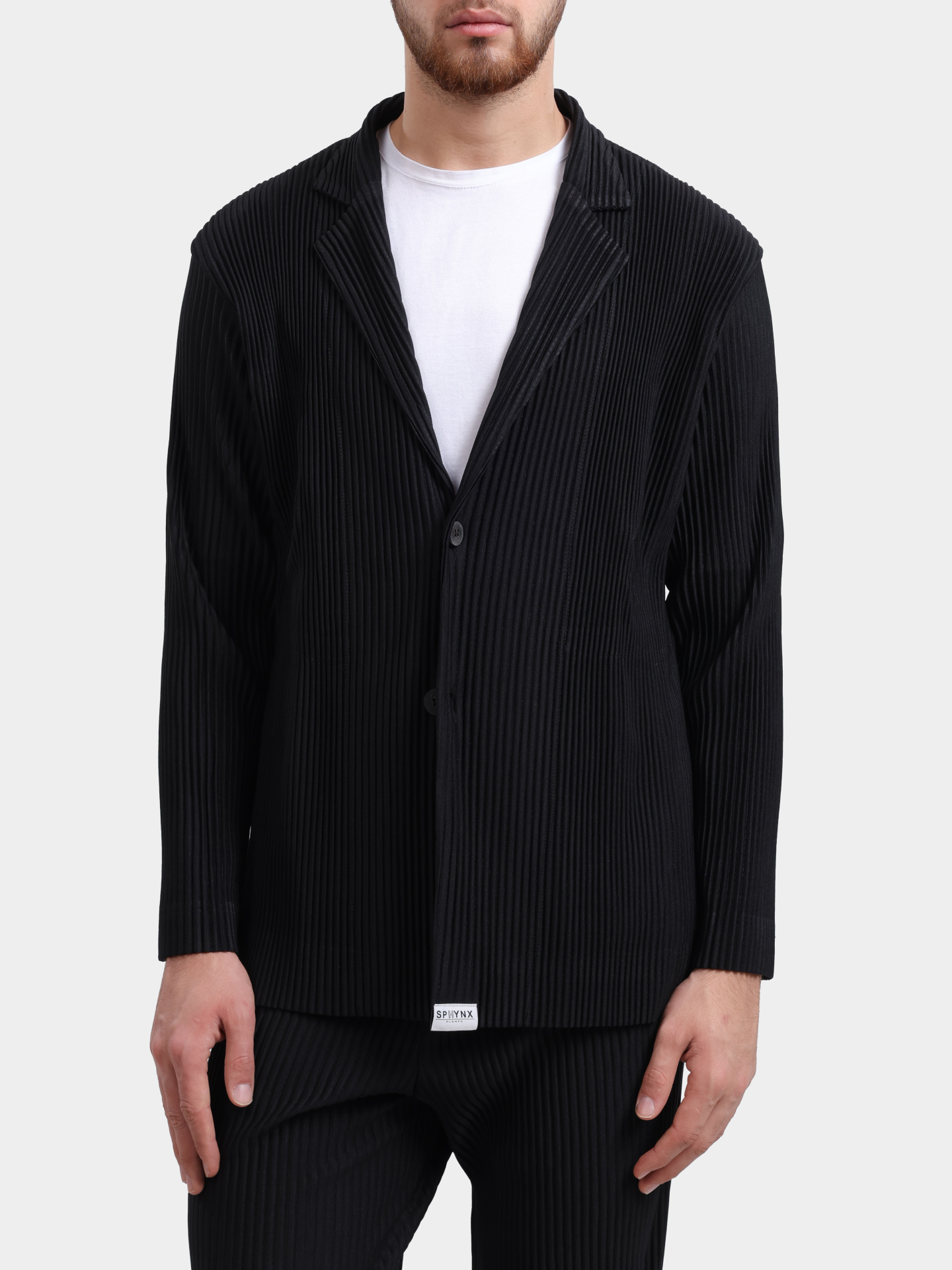Пиджак Sphynx pleats 3876-1 черный мужской плиссированный  — купить в интернет-магазине Verdistore