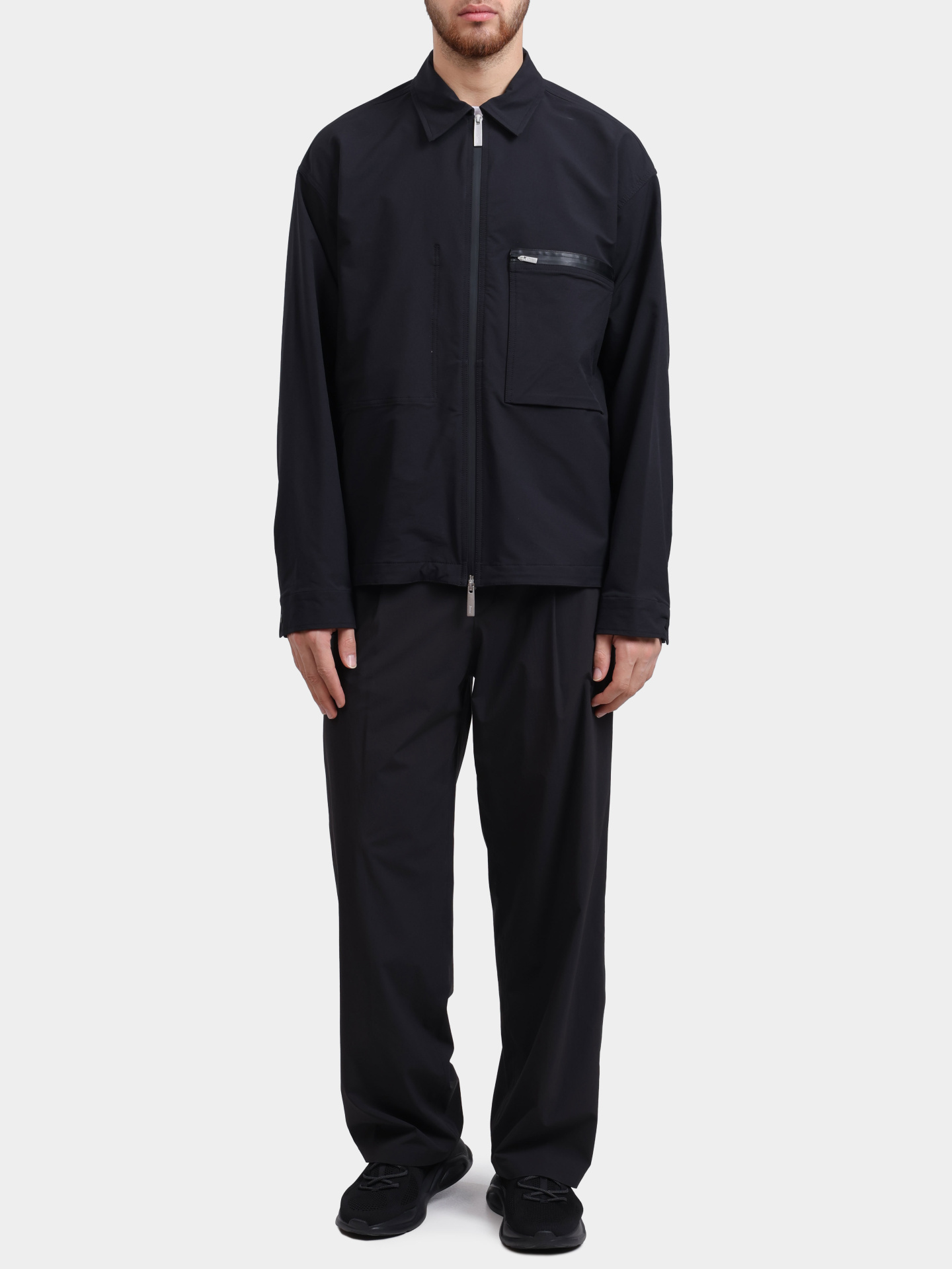 Куртка-рубашка Herno Laminar GI00183UL 12846S 9300 черная мужская — купить в интернет-магазине Verdistore