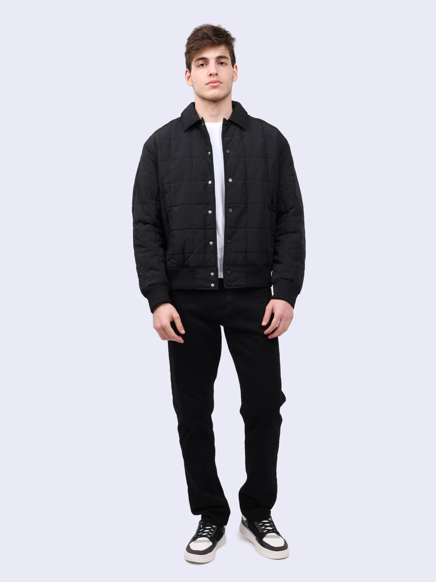 Бомбер Armani Exchange 6DZBL3 ZN5HZ 1200 черный мужской стеганый — купить в интернет-магазине Verdistore