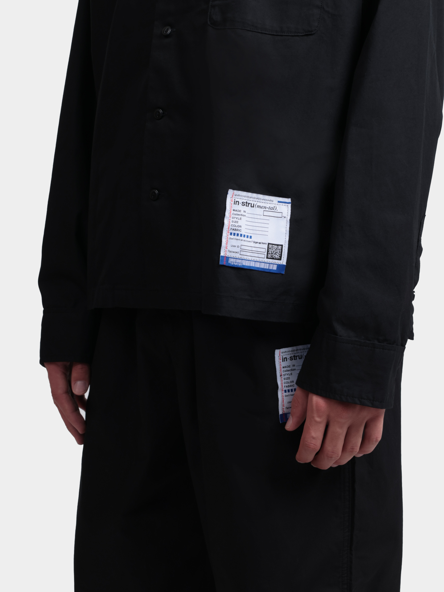 Рубашка MAISON MIHARA YASUHIRO I12SH011 BLACK черная мужская с карманом — купить в интернет-магазине Verdistore
