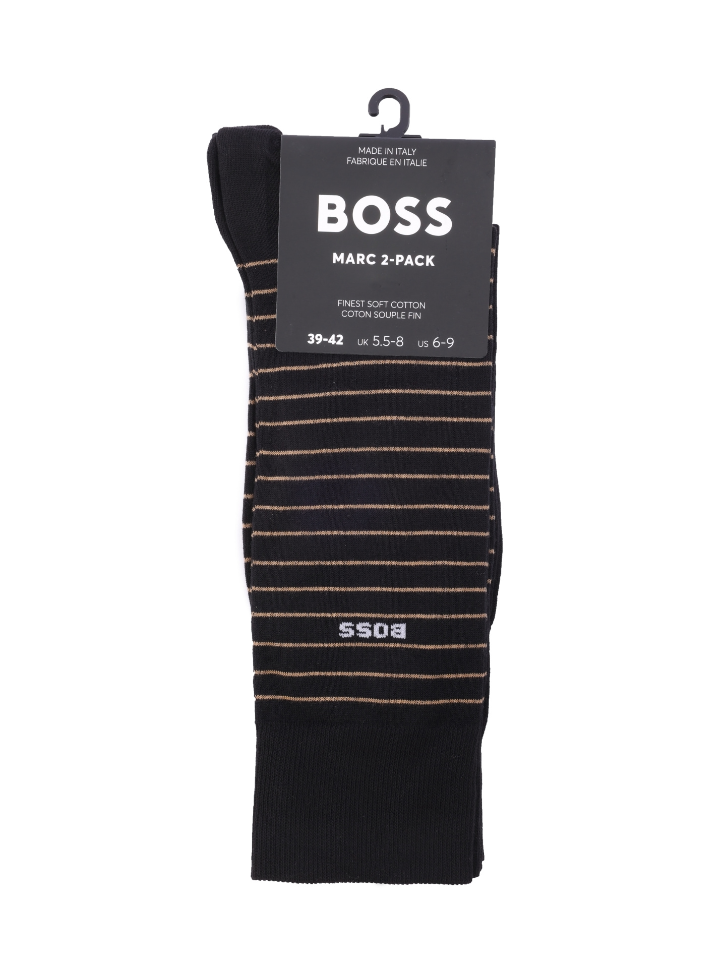 Носки Boss 50467722 002 черные мужские в полоску — купить в интернет-магазине Verdistore