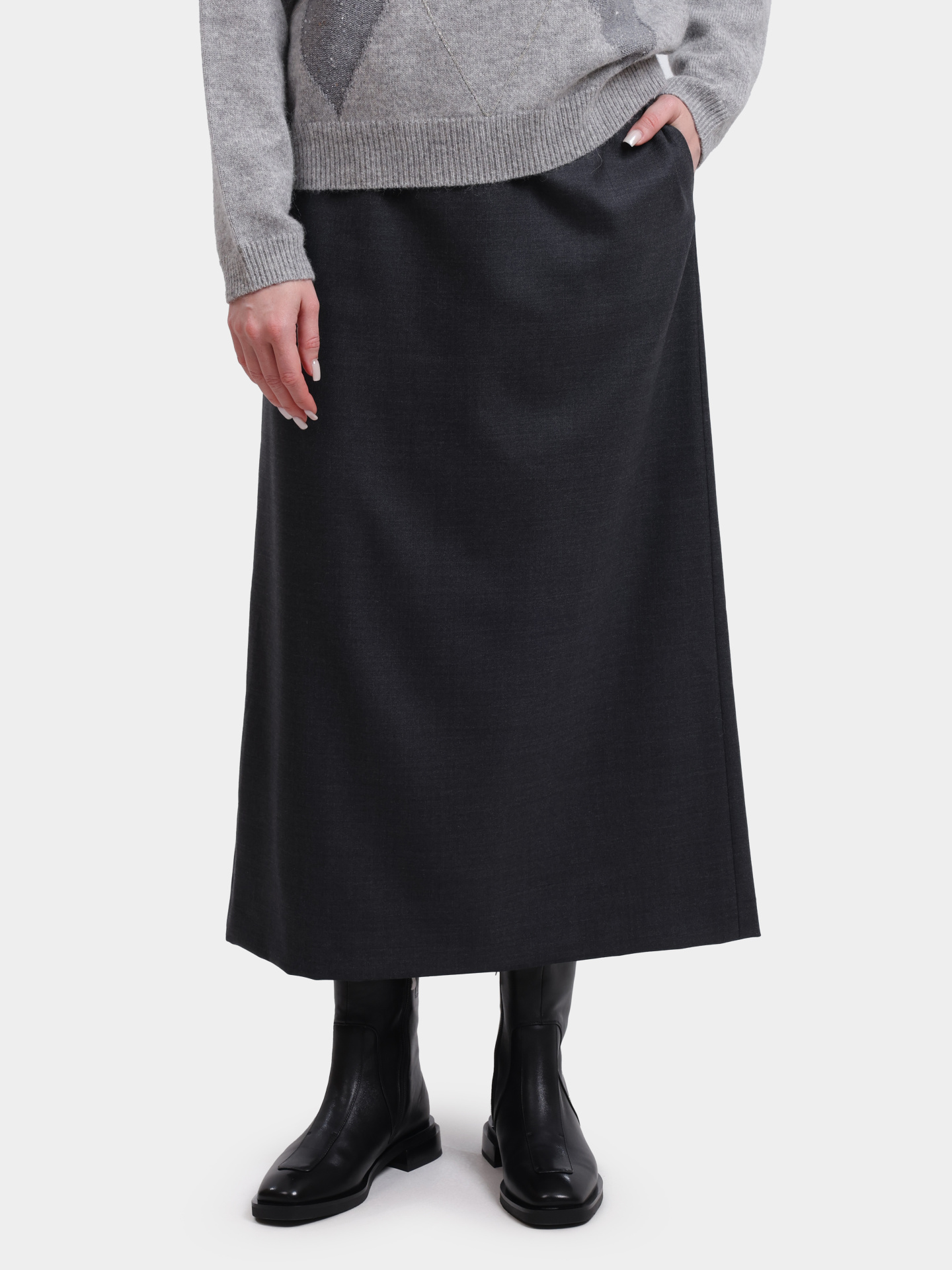 Юбка GN000094D 33453 9487 темно-серая женская  — купить в интернет-магазине Verdistore