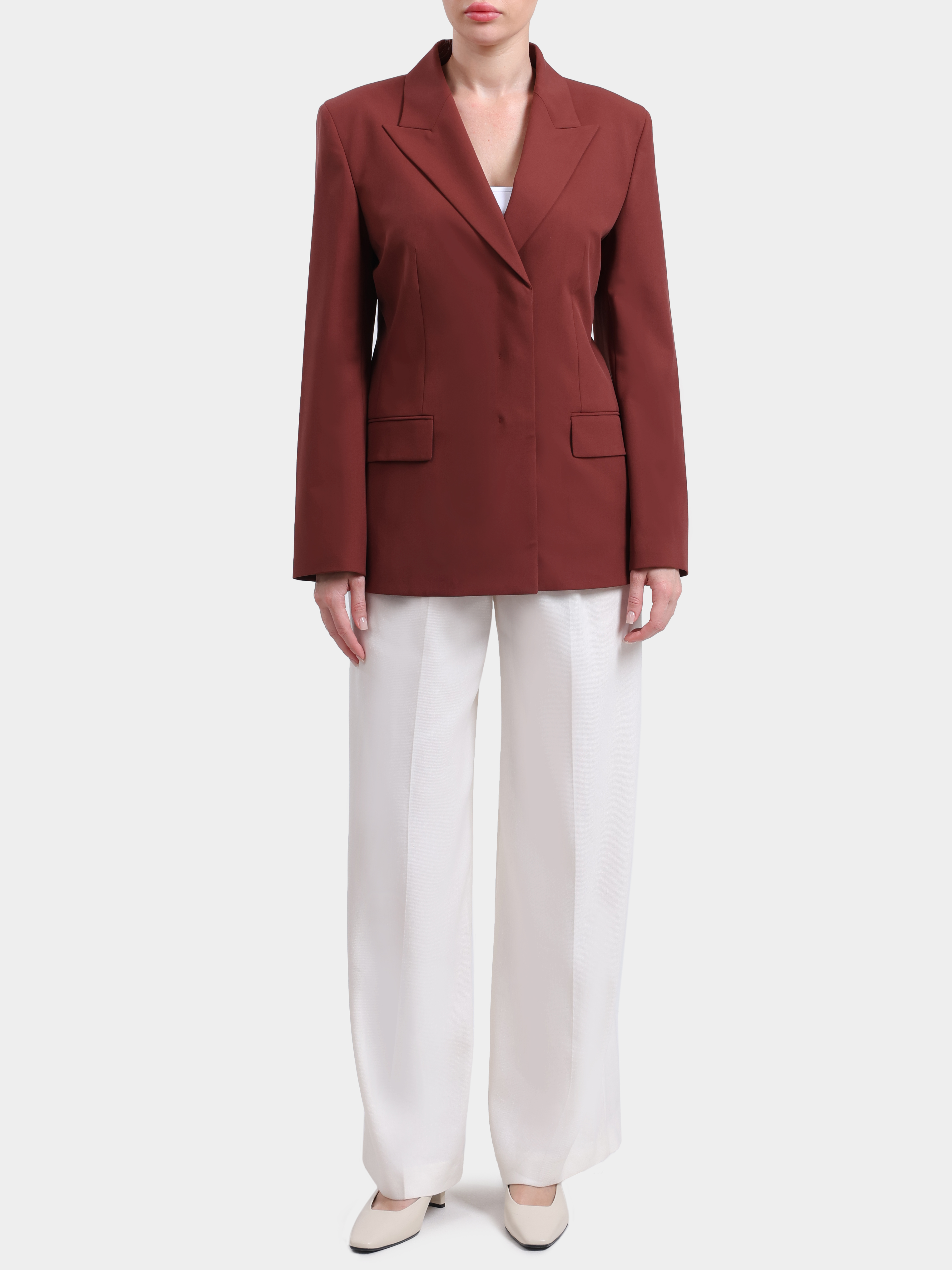 Брюки Hugo 50537619 102 белые женские — купить в интернет-магазине Verdistore
