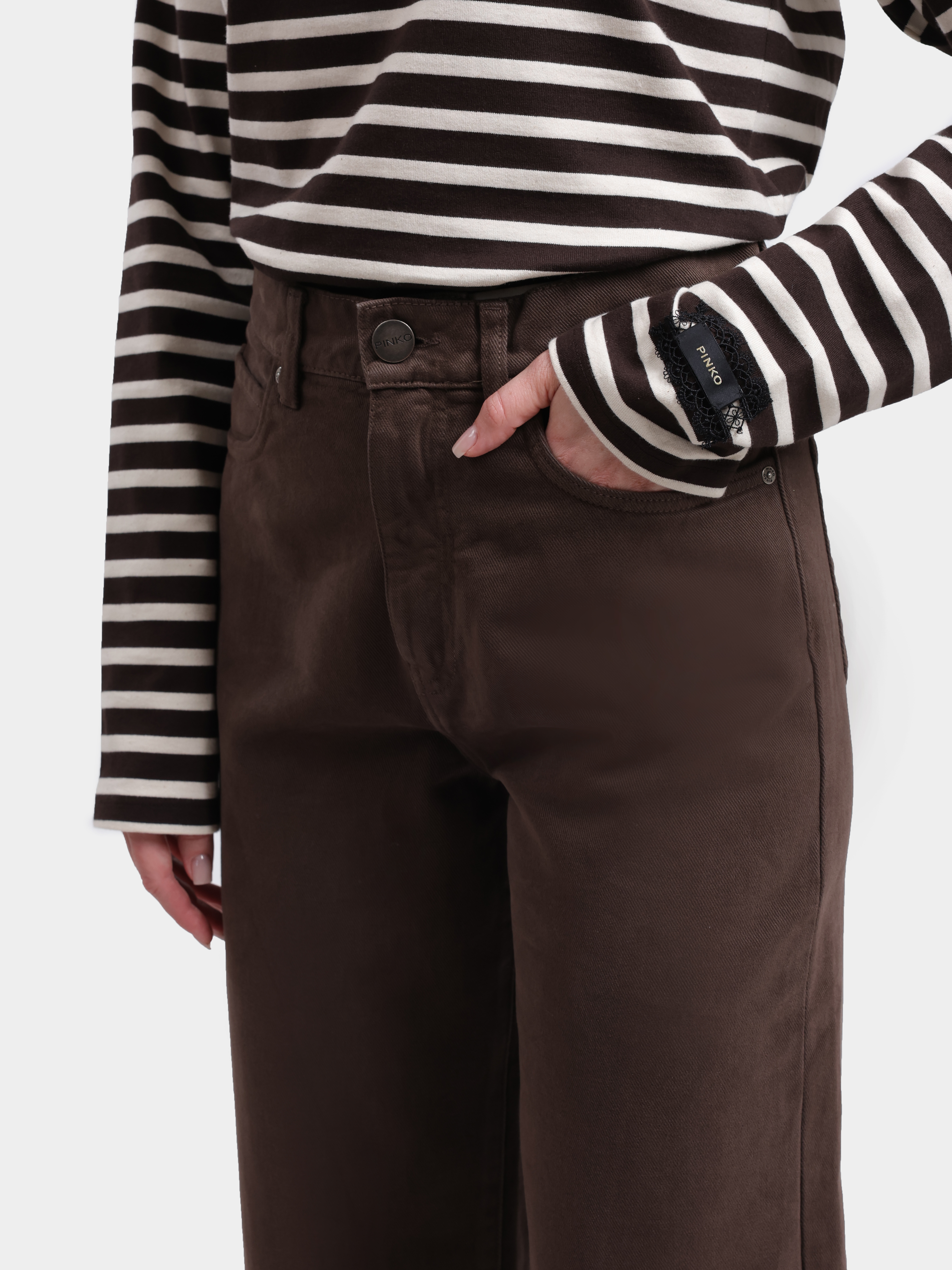 Джинсы Pinko 103857 A3KU L72 коричневые женские — купить в интернет-магазине Verdistore