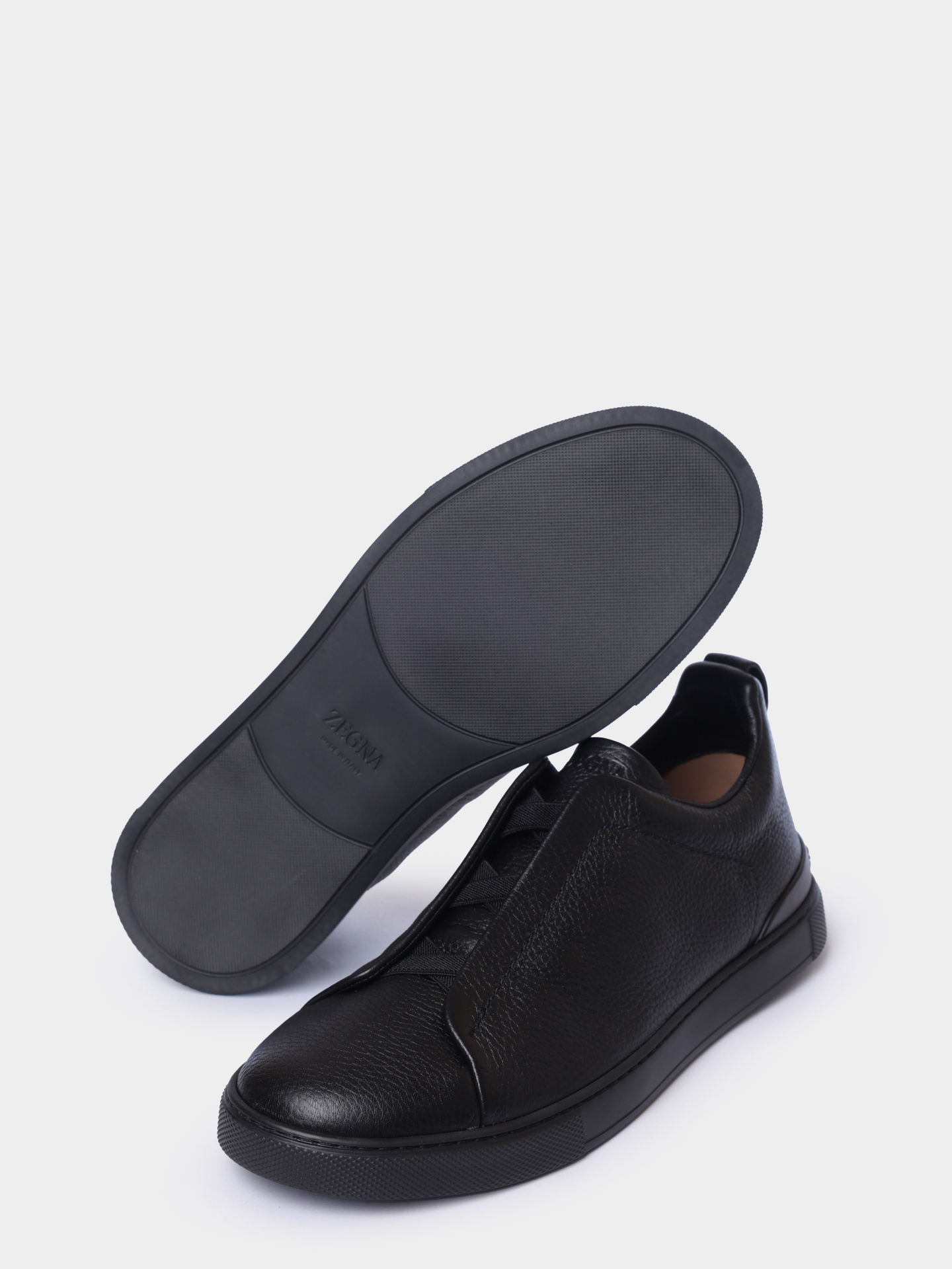 Кеды Zegna LHCVO S4667Z NEE кожаные мужские — купить в интернет-магазине Verdistore