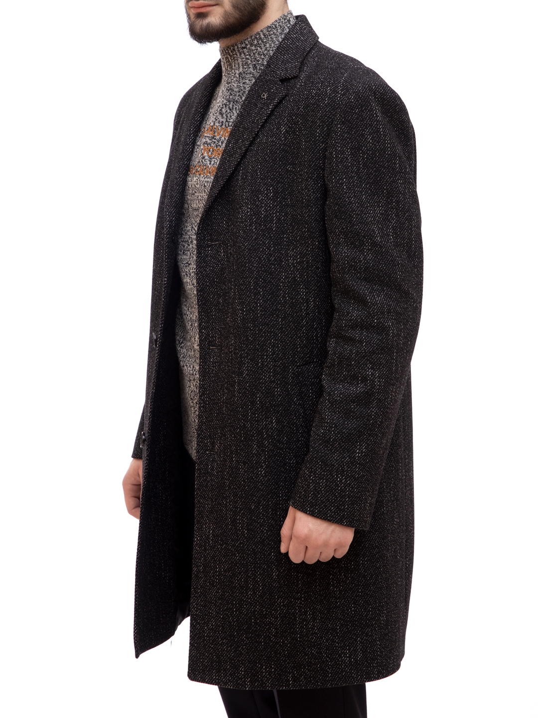 Пальто Calvin Klein K10K106119 темно-серое мужское — купить в интернет-магазине Verdistore