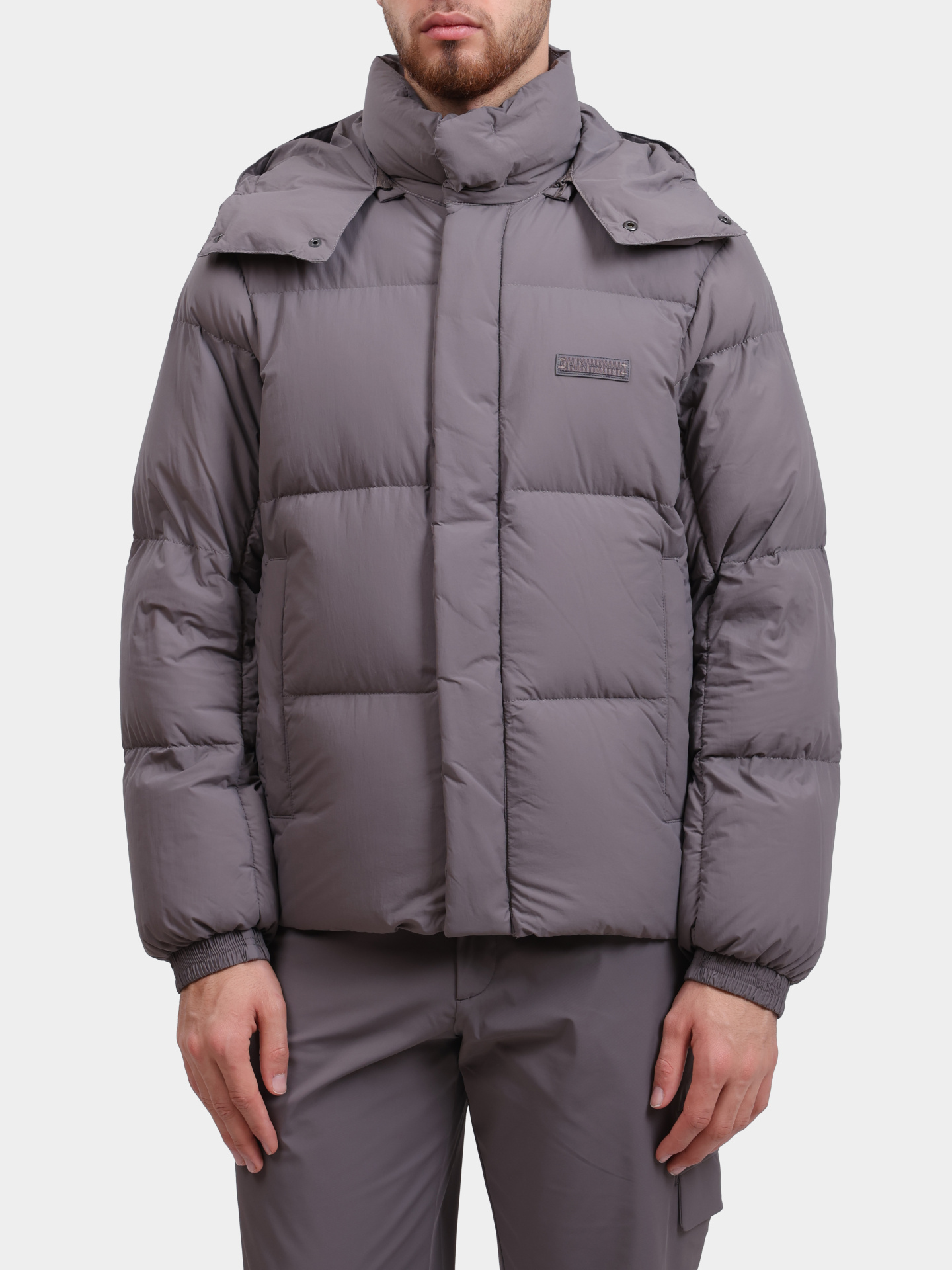 Пуховик Armani Exchange XM001098 AF16340 U8092 серый мужской — купить в интернет-магазине Verdistore