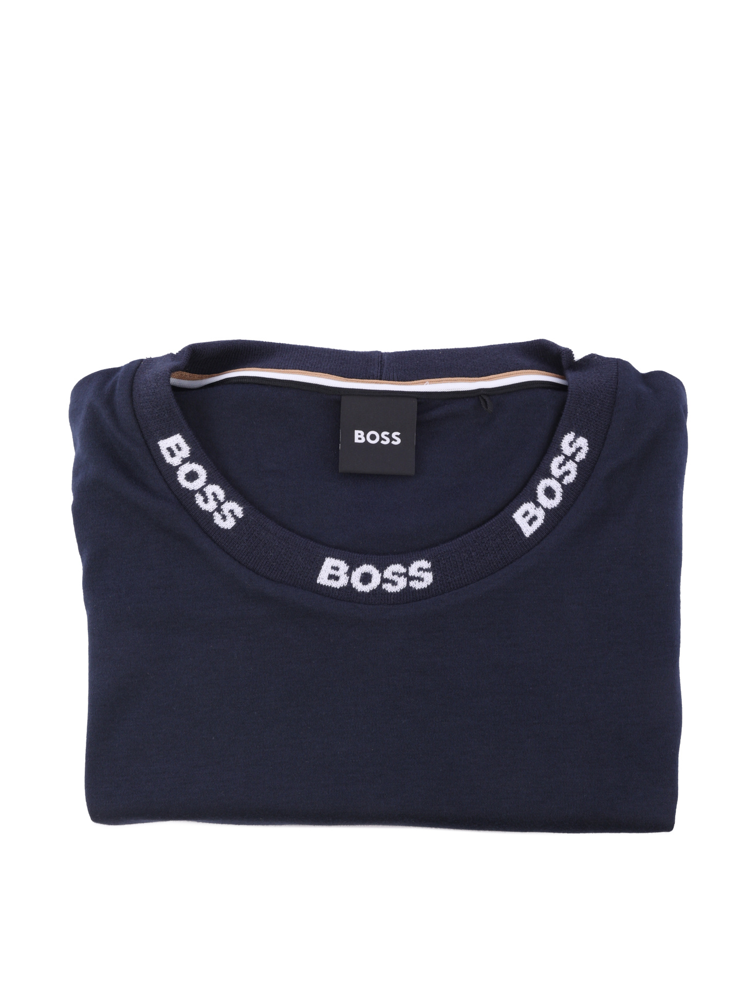 Пижама из мягкой ткани темно-синяя с маленкими логотипами — купить в интернет-магазине Verdistore