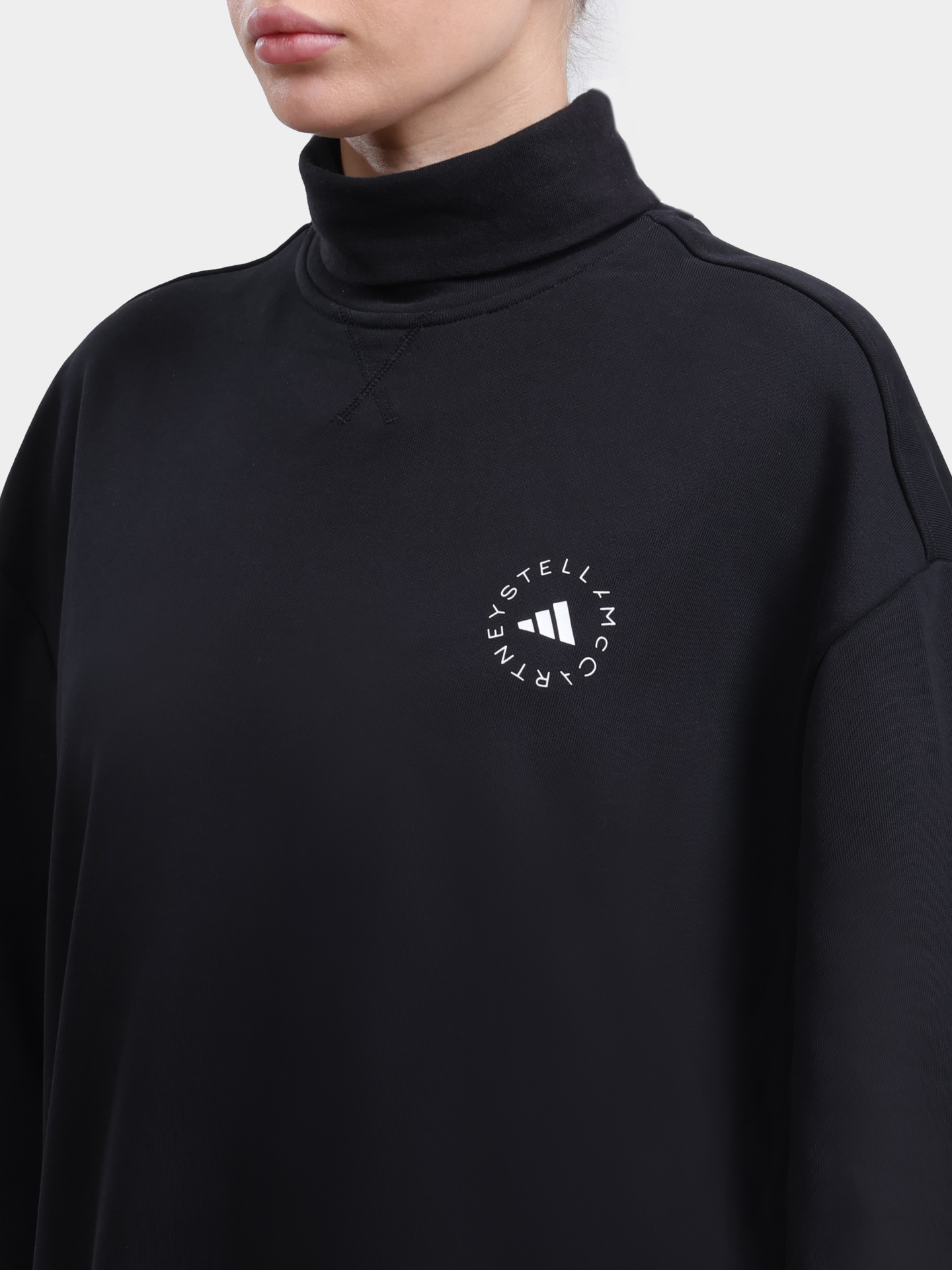Свитшот Adidas by Stella McCartney IW9859 BLACK хлопковый женский — купить в интернет-магазине Verdistore