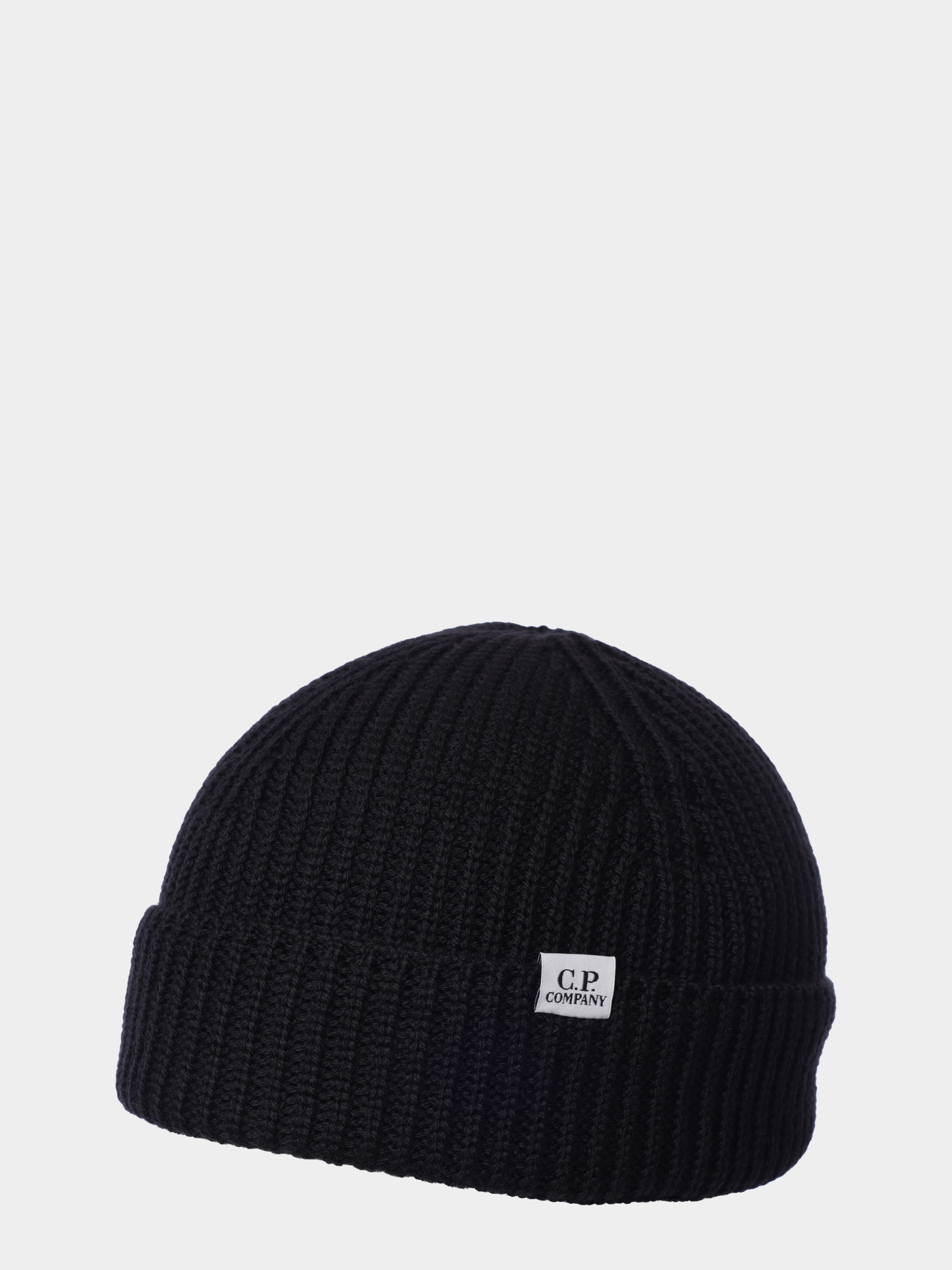 Шапка C.P. Company 19CMAC164A-005509A 999 черная мужская из шерсти — купить в интернет-магазине Verdistore