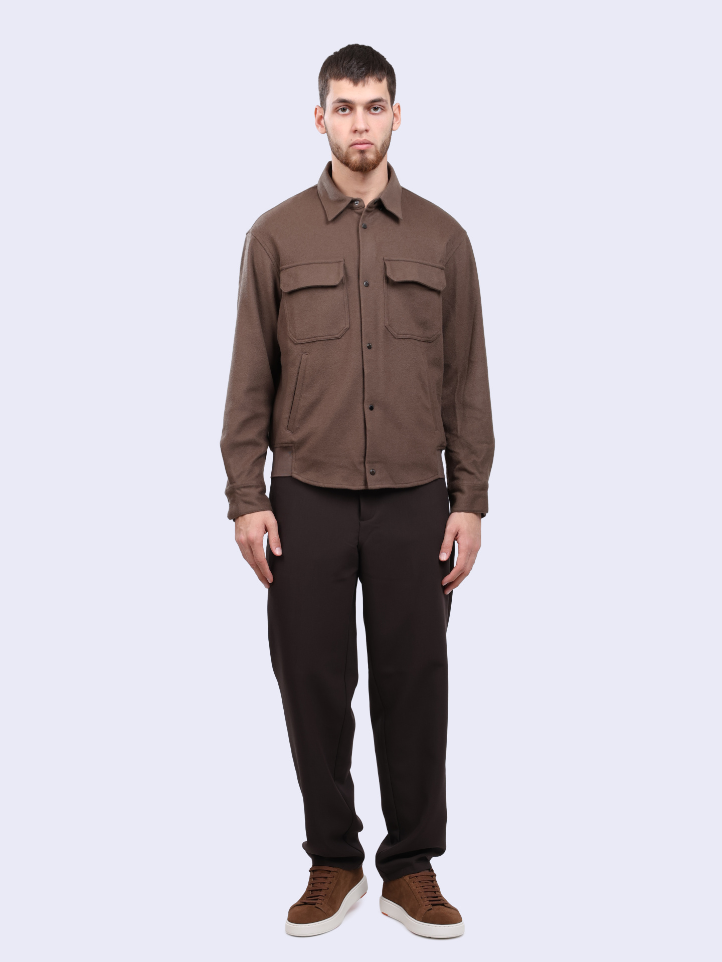 Брюки Emporio Armani 6D1PM6 1NFTZ 05A6 коричневые мужские — купить в интернет-магазине Verdistore